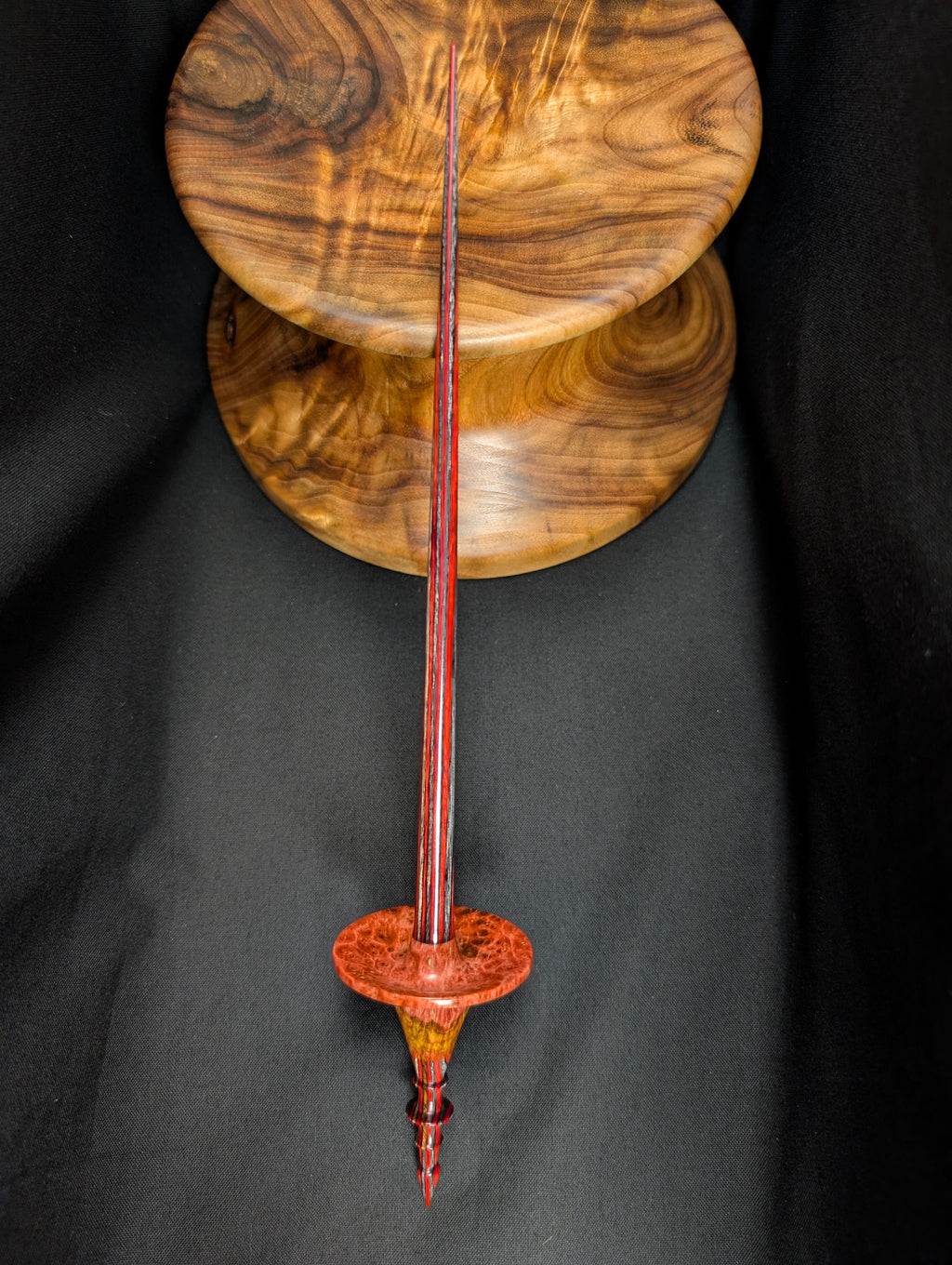 10" Amboyna Burl Funnel Support Spindle Template
