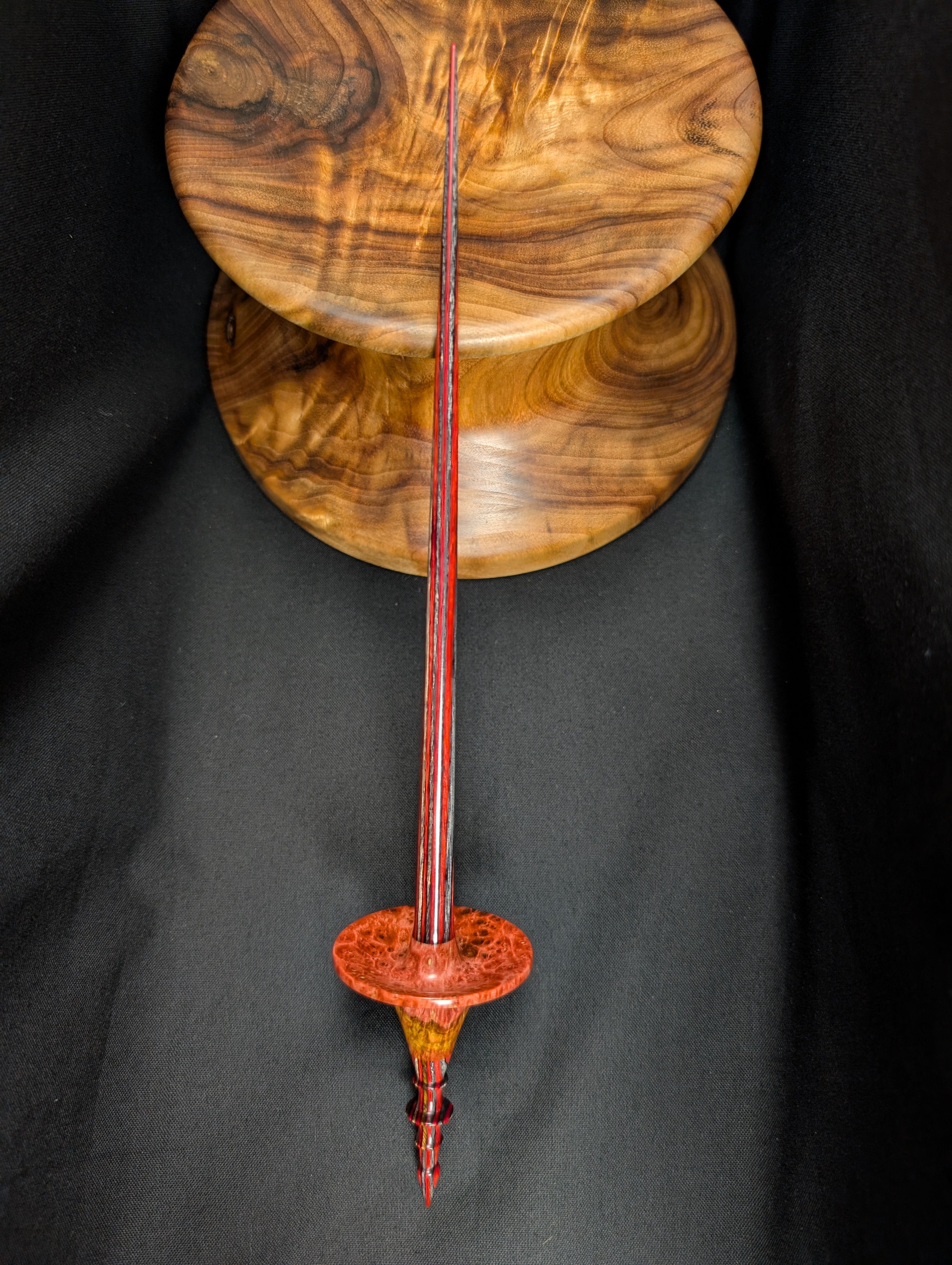 10" Amboyna Burl Funnel Support Spindle Template