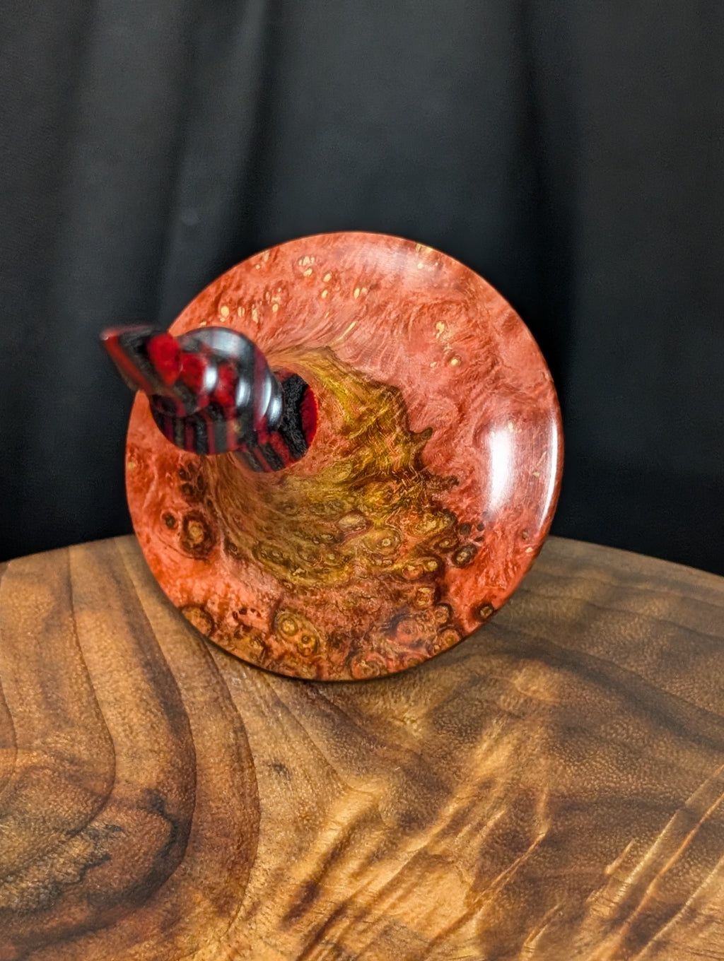 10" Amboyna Burl Funnel Support Spindle Template