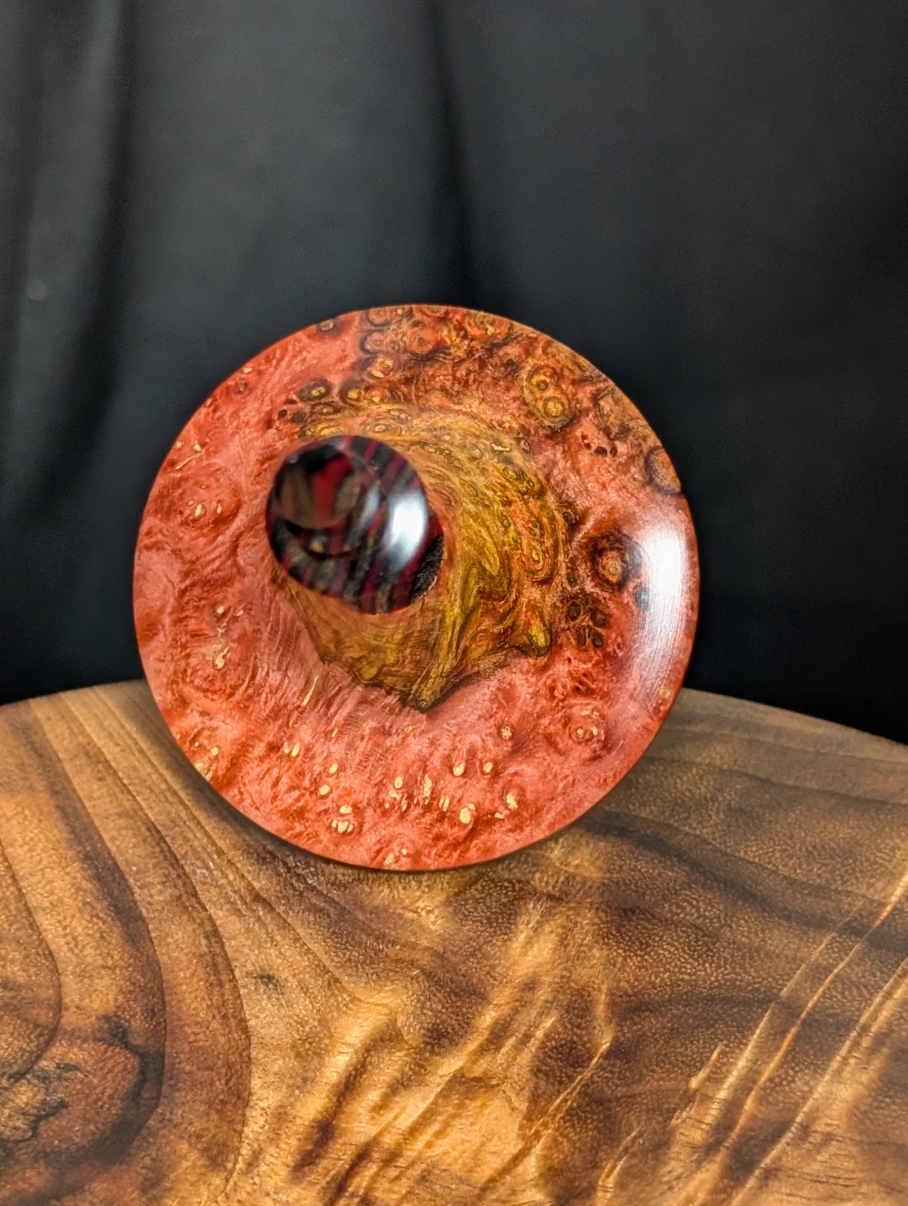 10" Amboyna Burl Funnel Support Spindle Template