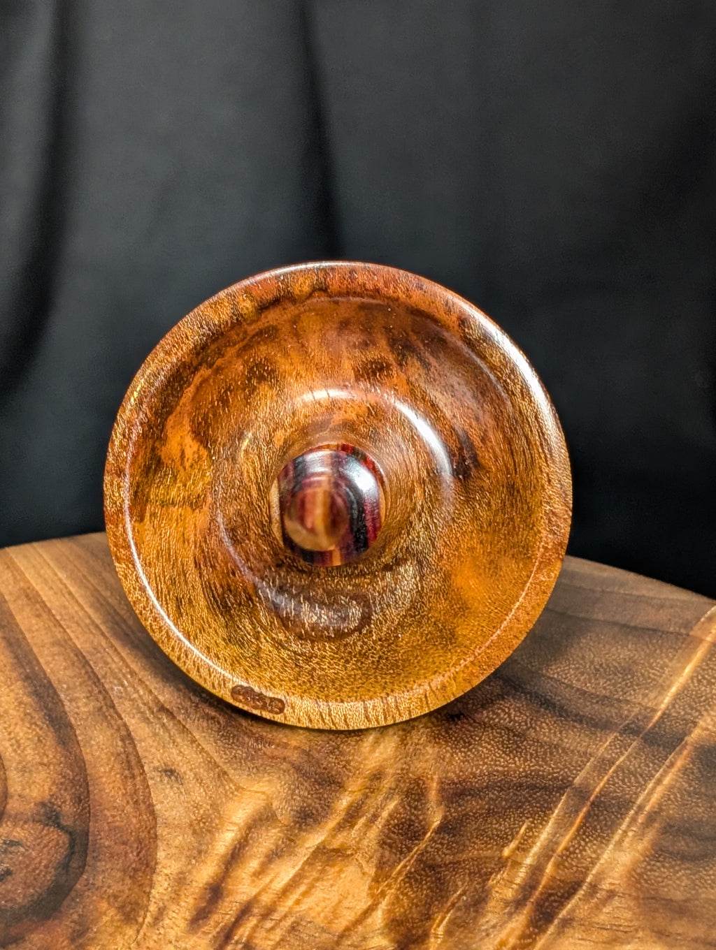 Mahogany Burl Tibetan Support Spindle Template
