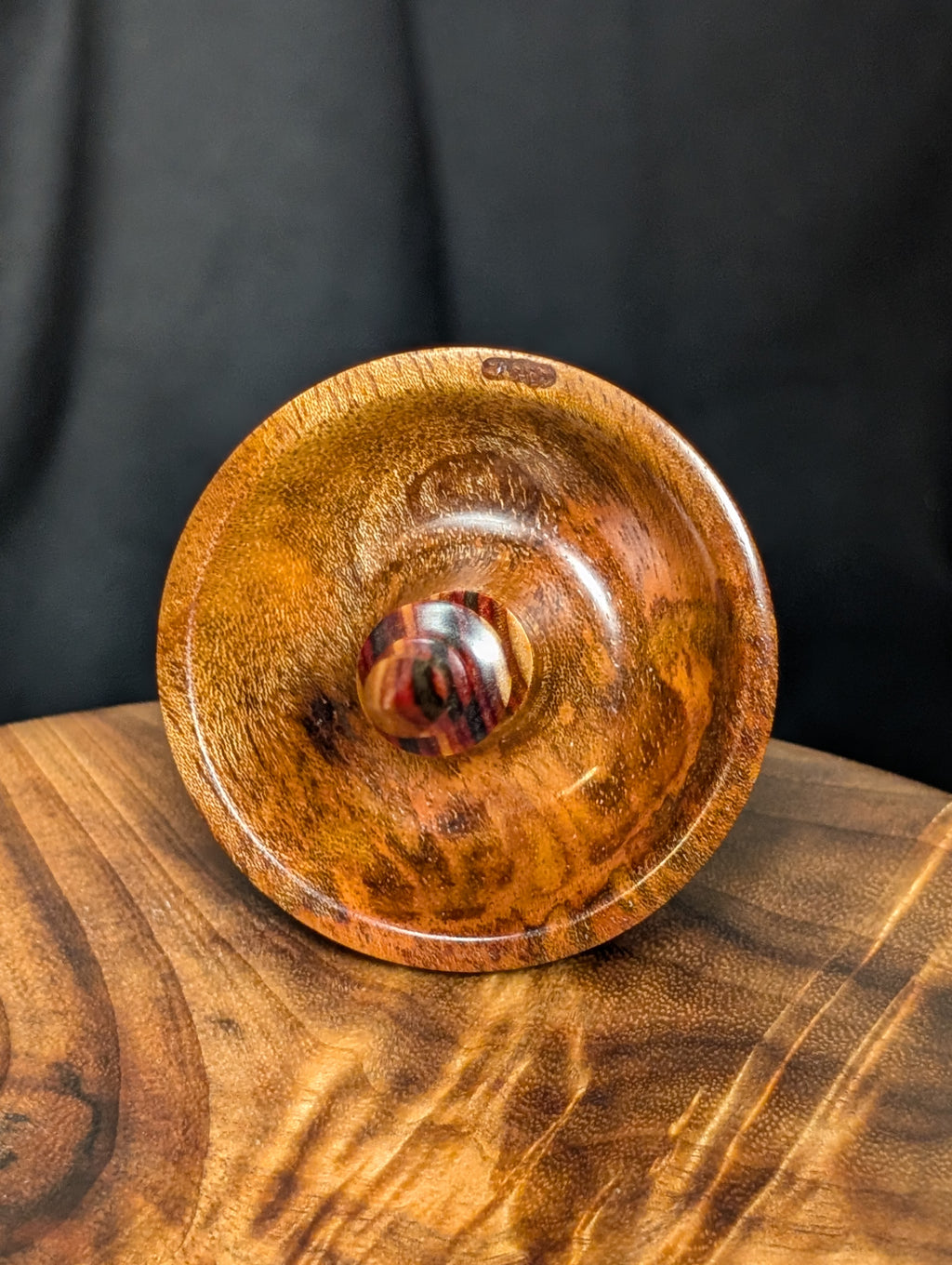 Mahogany Burl Tibetan Support Spindle Template