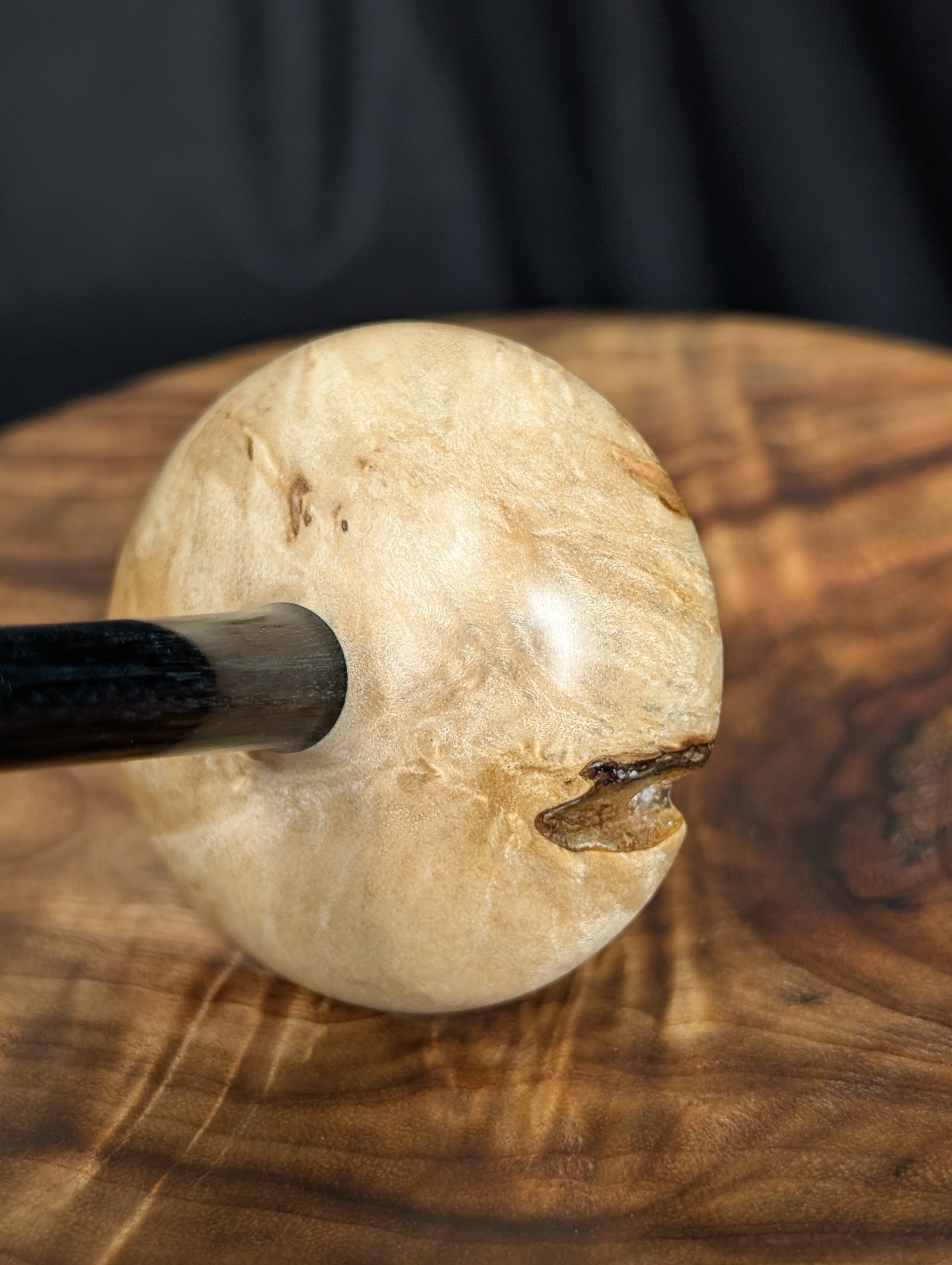 Figured Box Elder *With Void* Tibetan Support Spindle