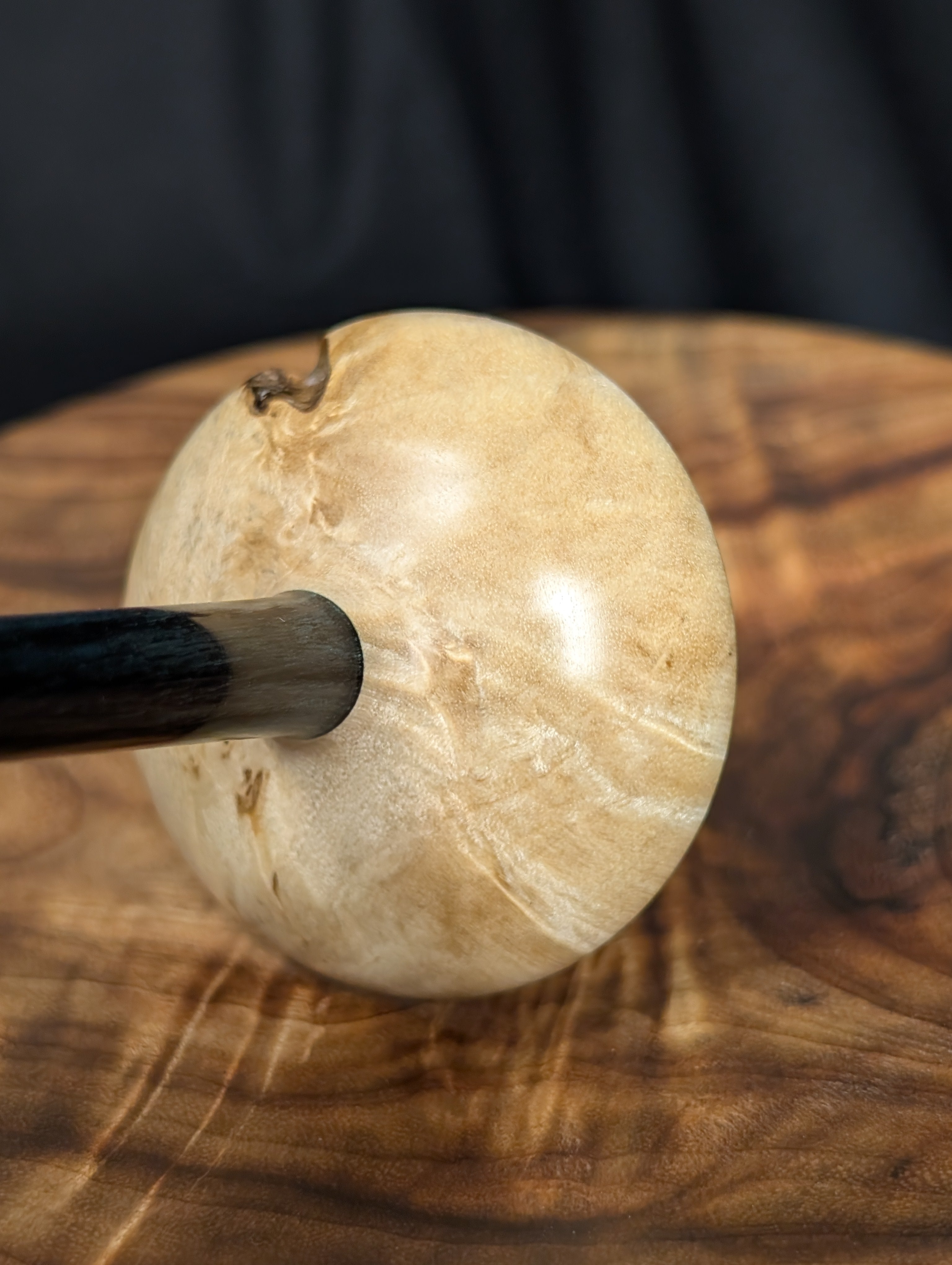 Figured Box Elder *With Void* Tibetan Support Spindle