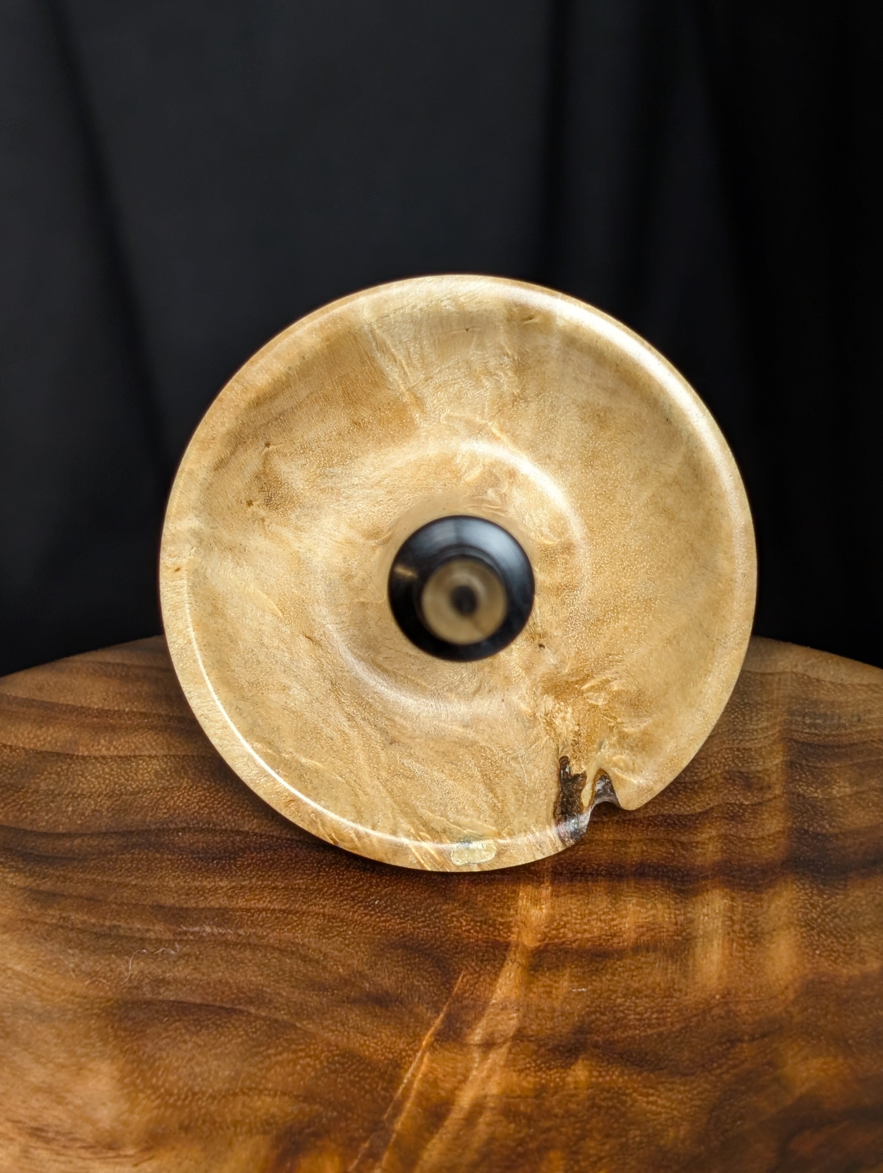 Figured Box Elder *With Void* Tibetan Support Spindle