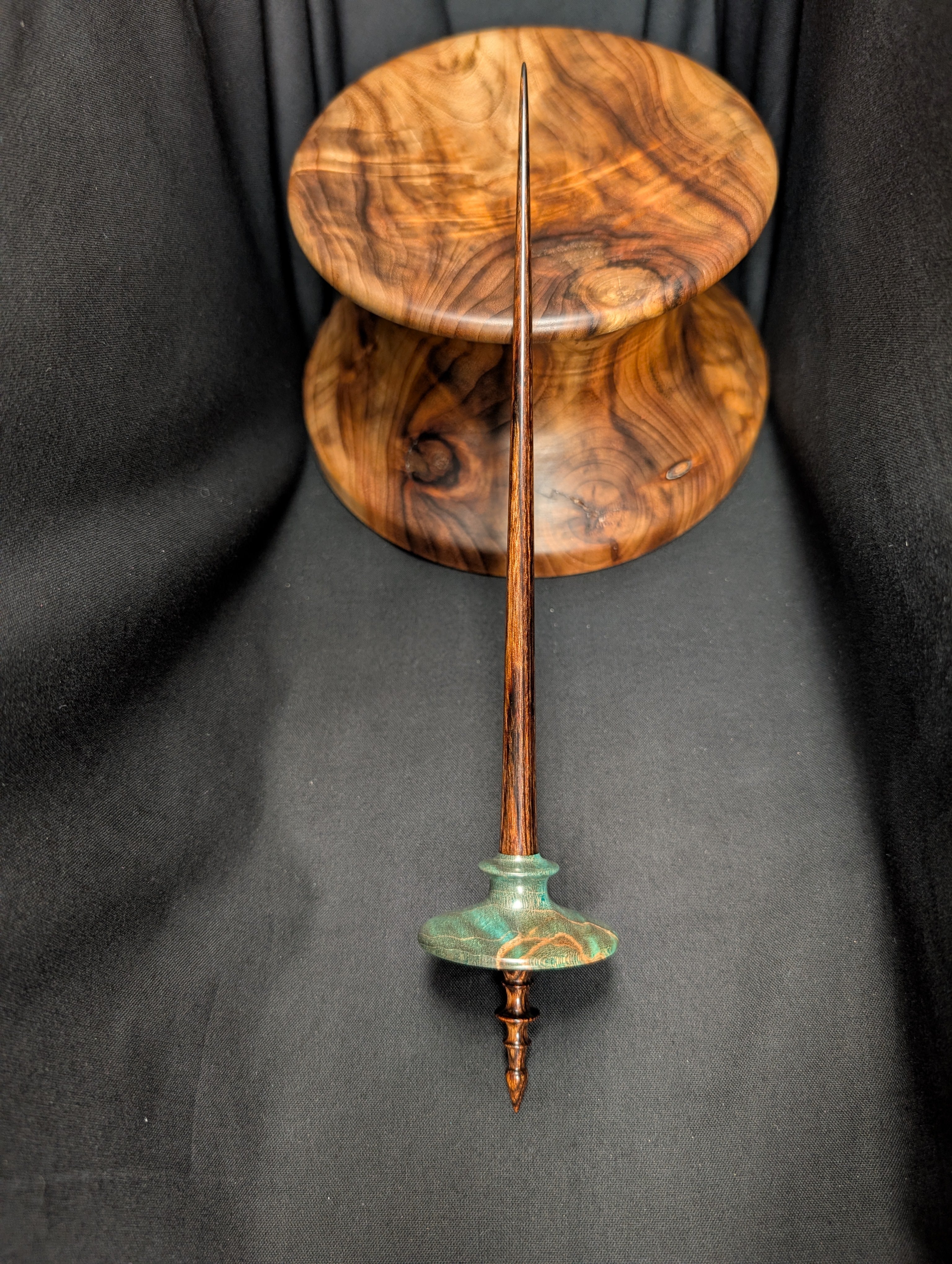 10" Quilted Maple "Tibeadan" Support Spindle
