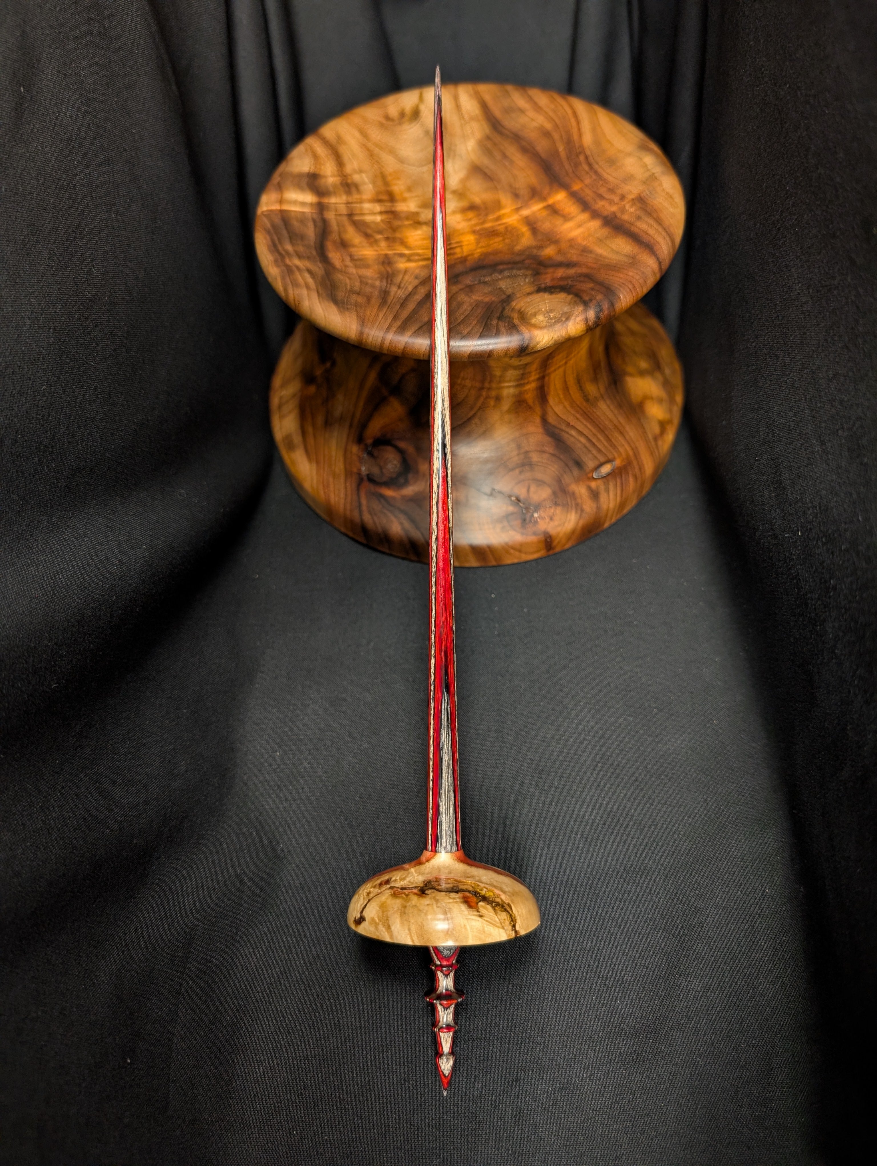 Flame Box Elder Tibetan Support Spindle