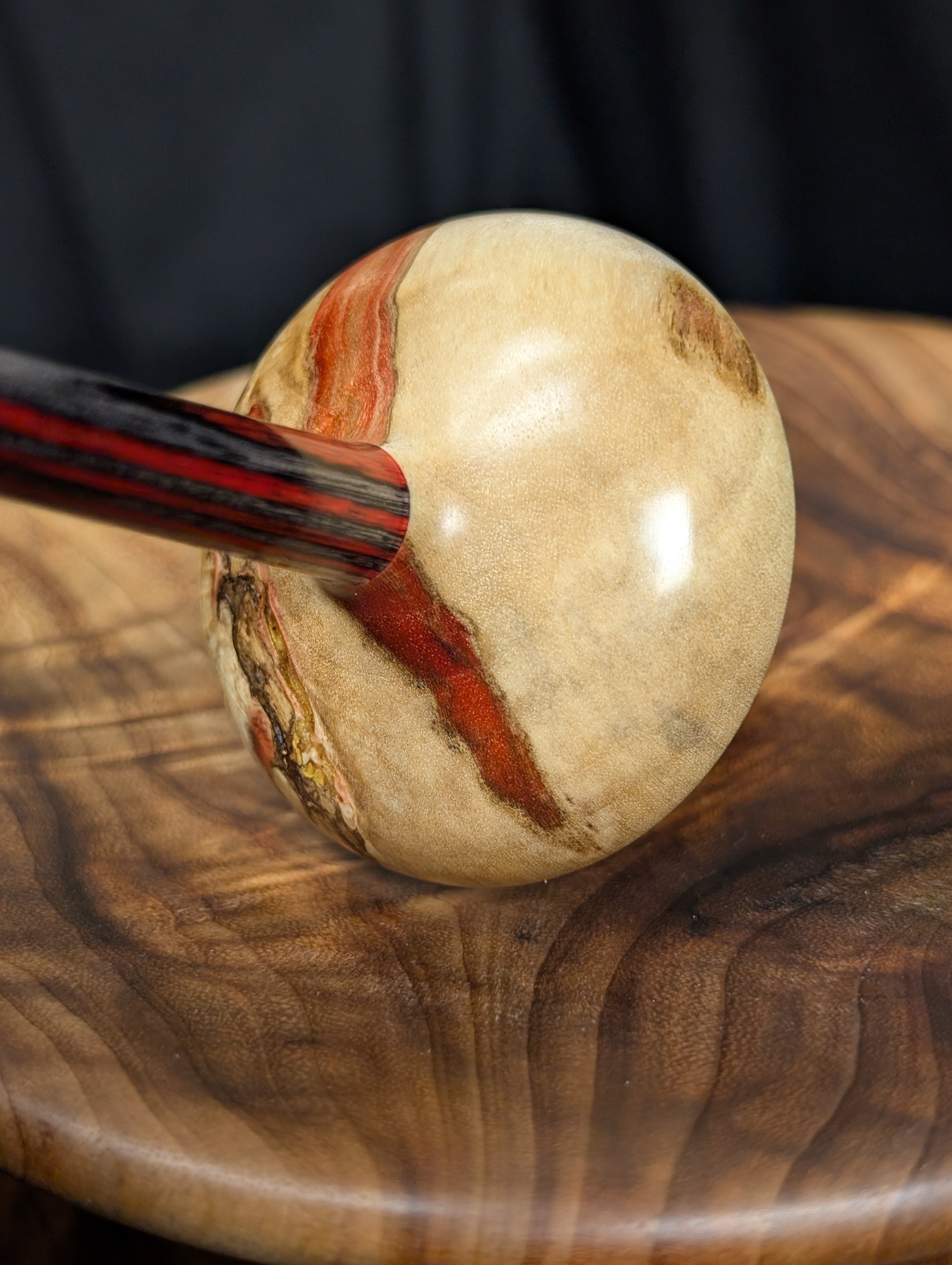 Flame Box Elder Tibetan Support Spindle