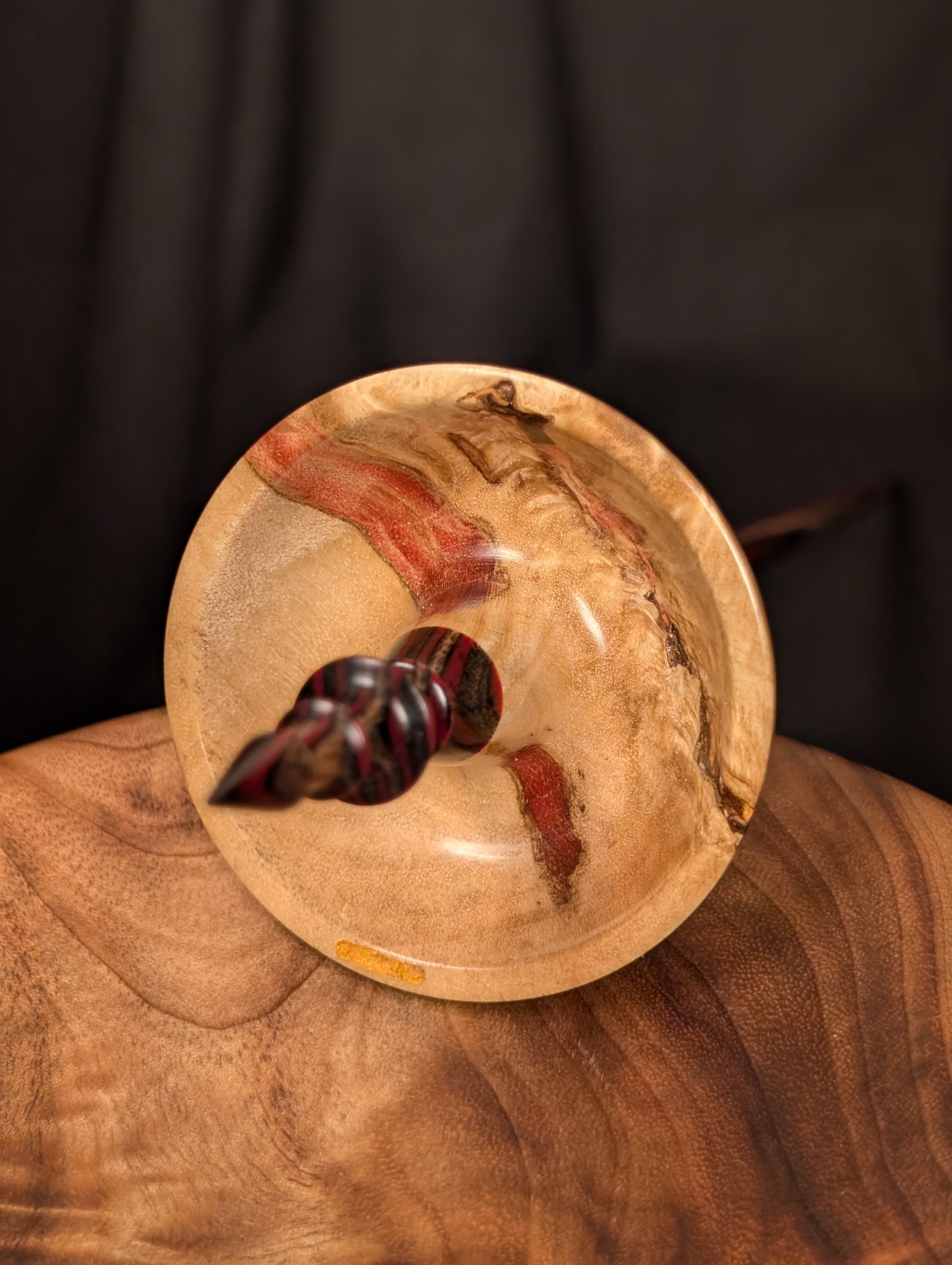 Flame Box Elder Tibetan Support Spindle