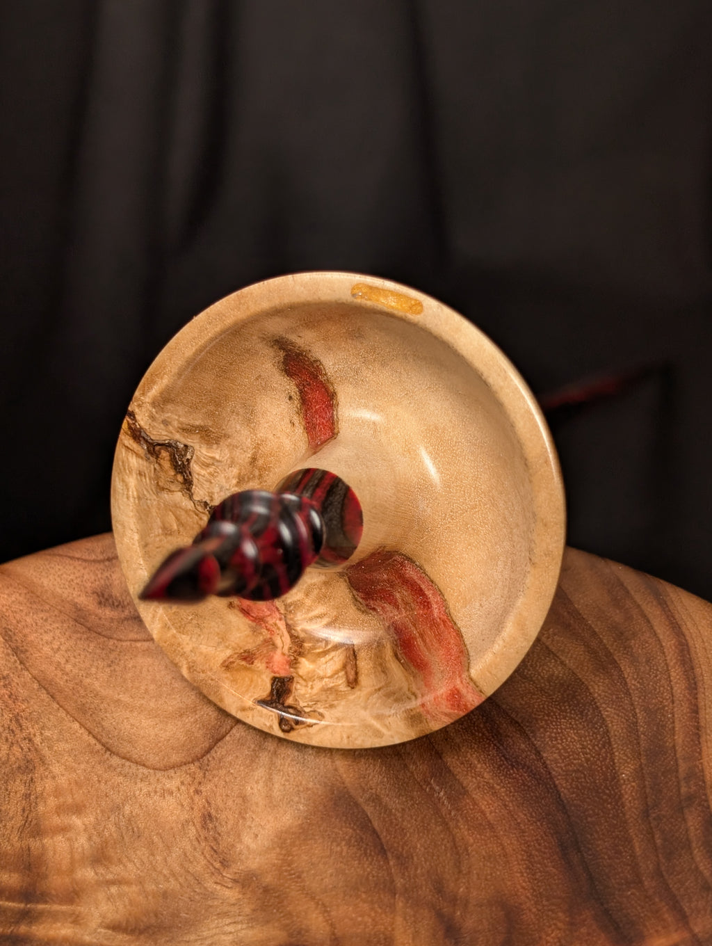 Flame Box Elder Tibetan Support Spindle