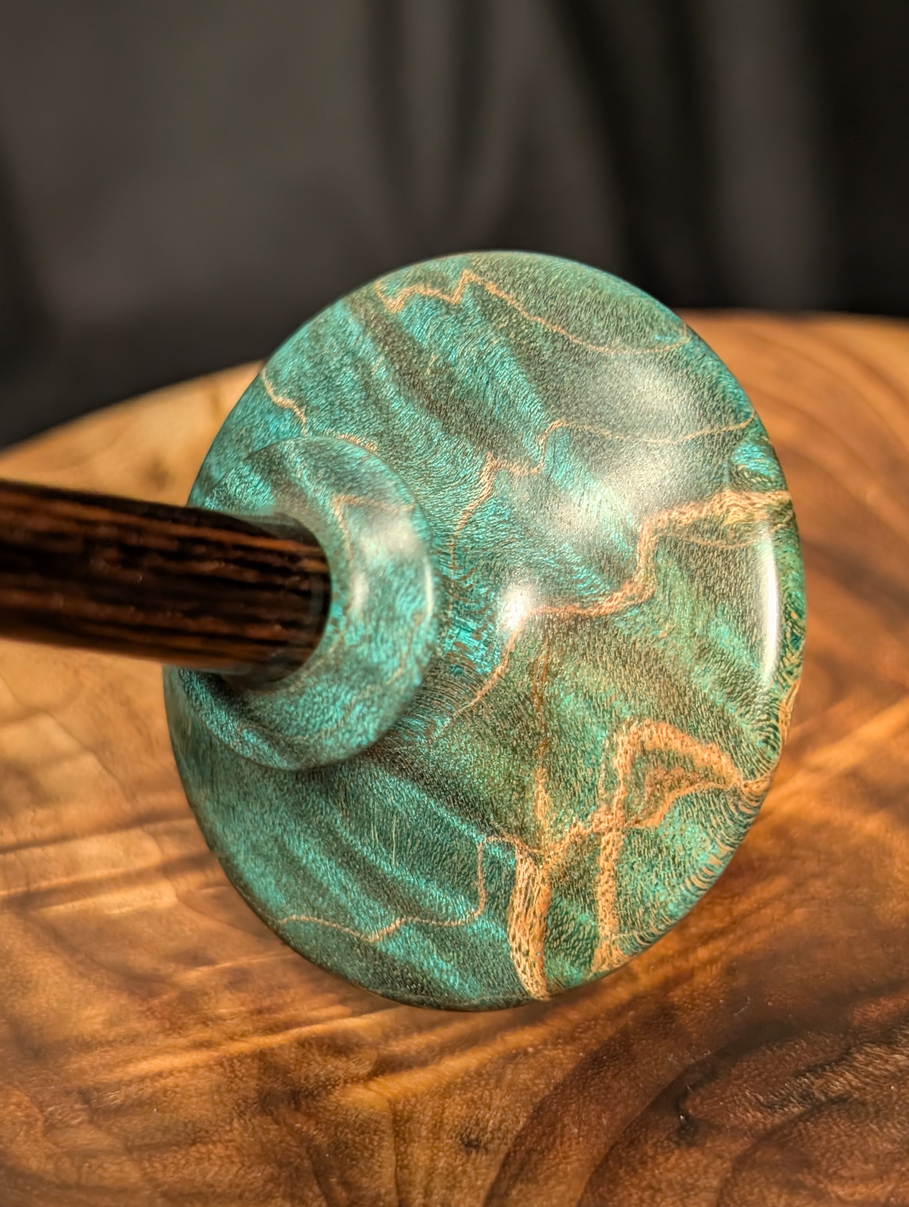 10" Quilted Maple "Tibeadan" Support Spindle
