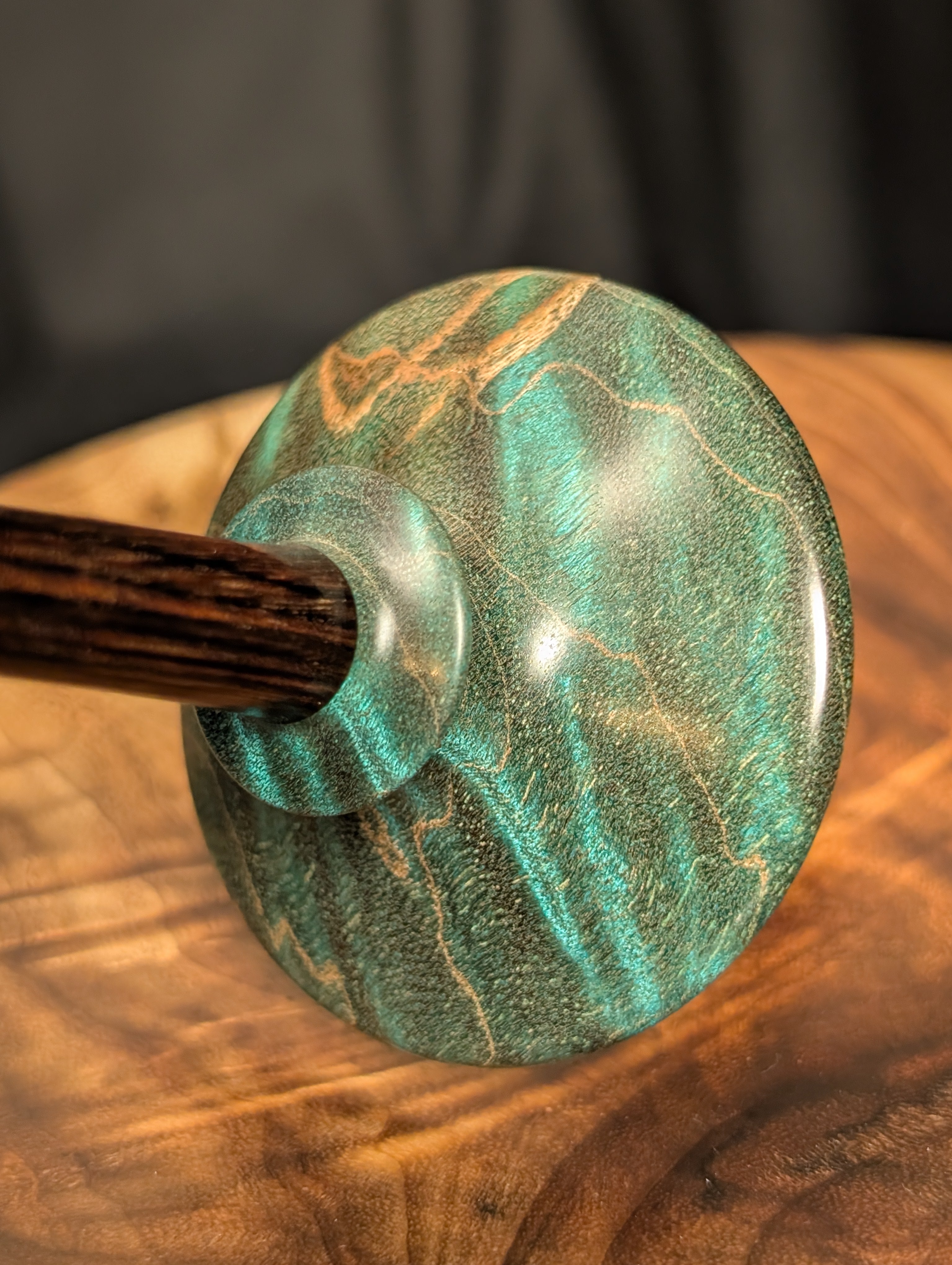 10" Quilted Maple "Tibeadan" Support Spindle