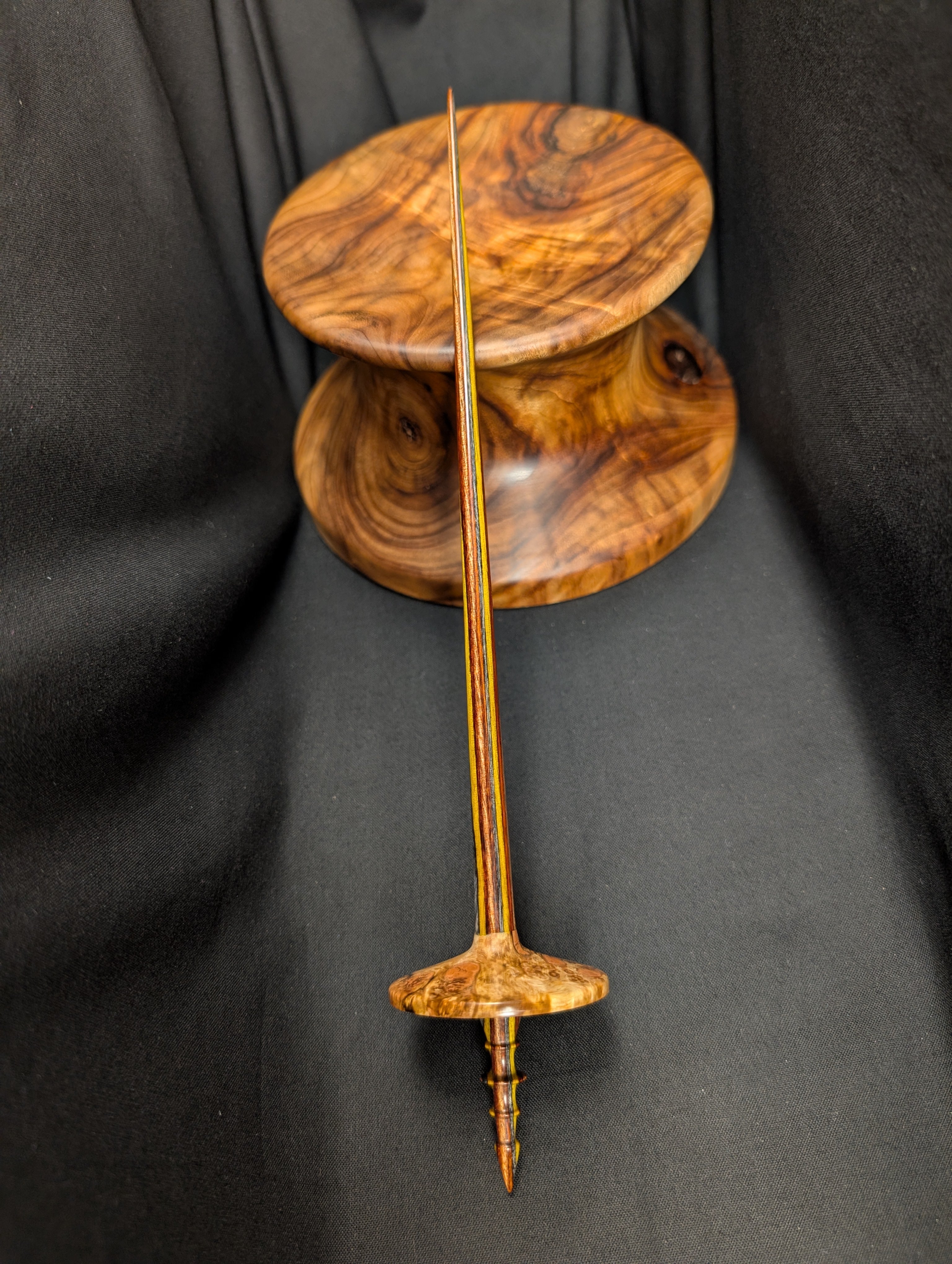 Sugar Maple Burl Tibetan Support Spindle