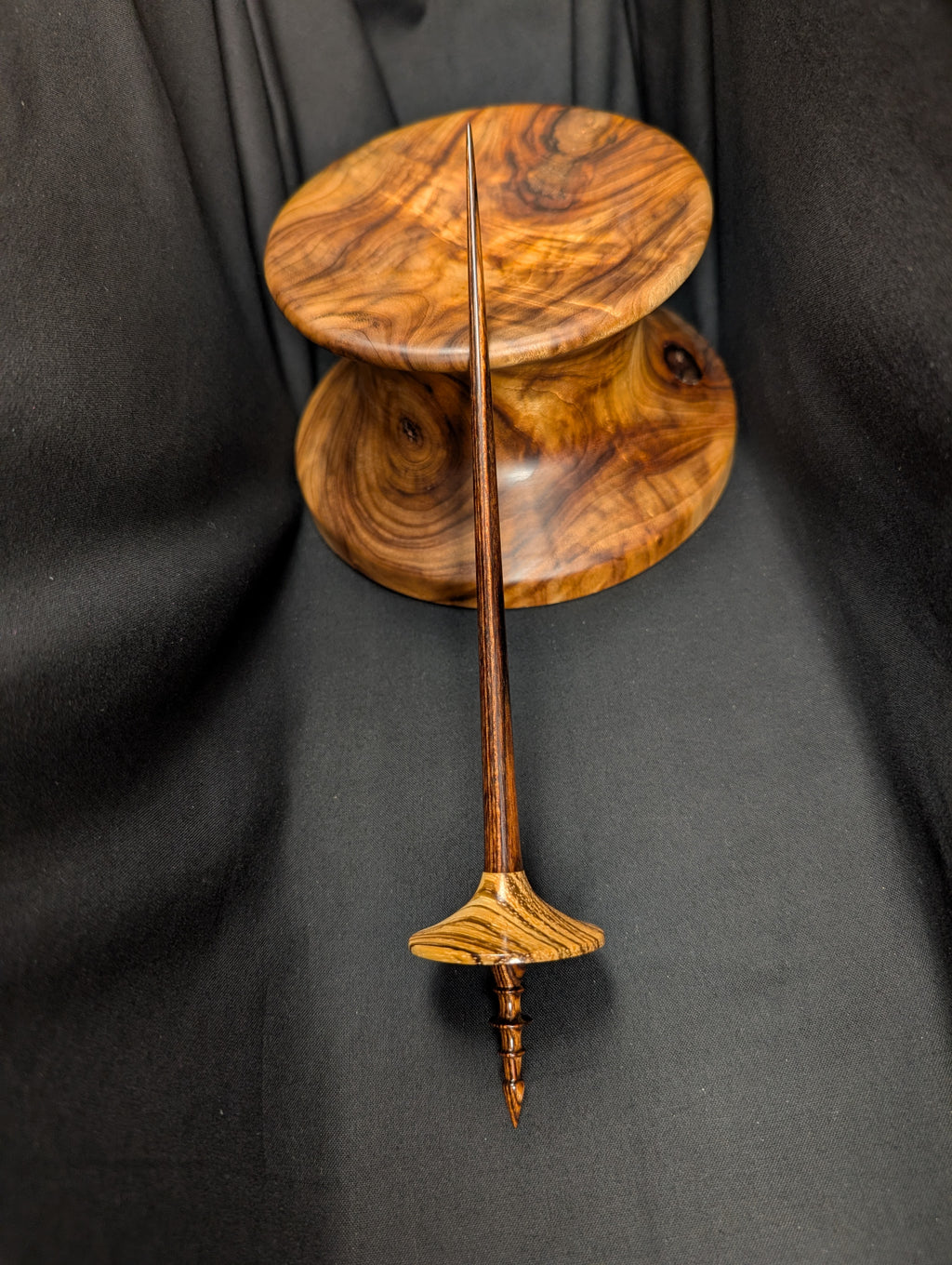 10" Zebrawood Tibetan Support Spindle