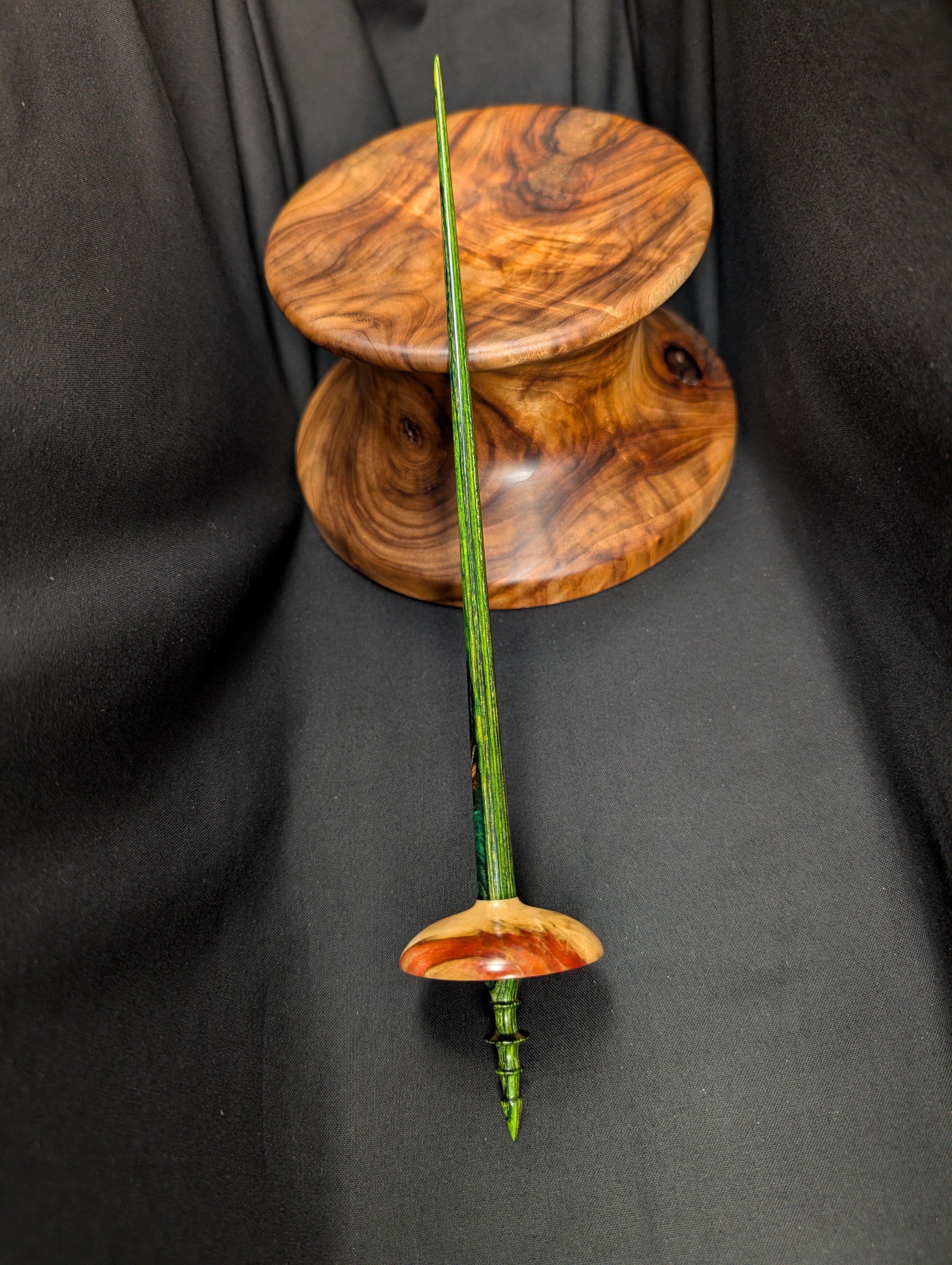 Flame Box Elder Tibetan Support Spindle