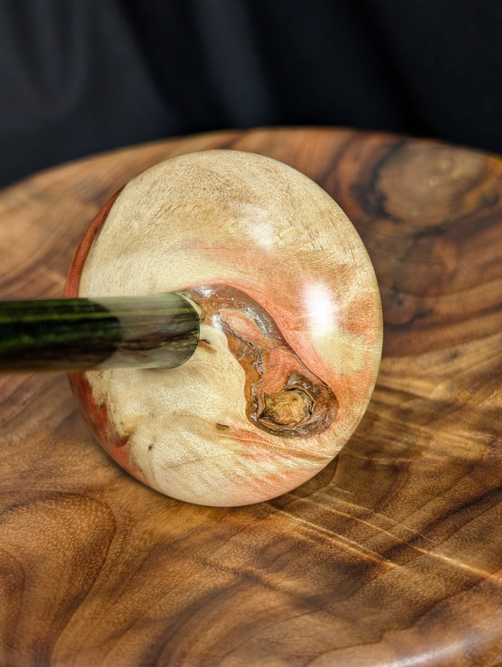 Flame Box Elder Tibetan Support Spindle