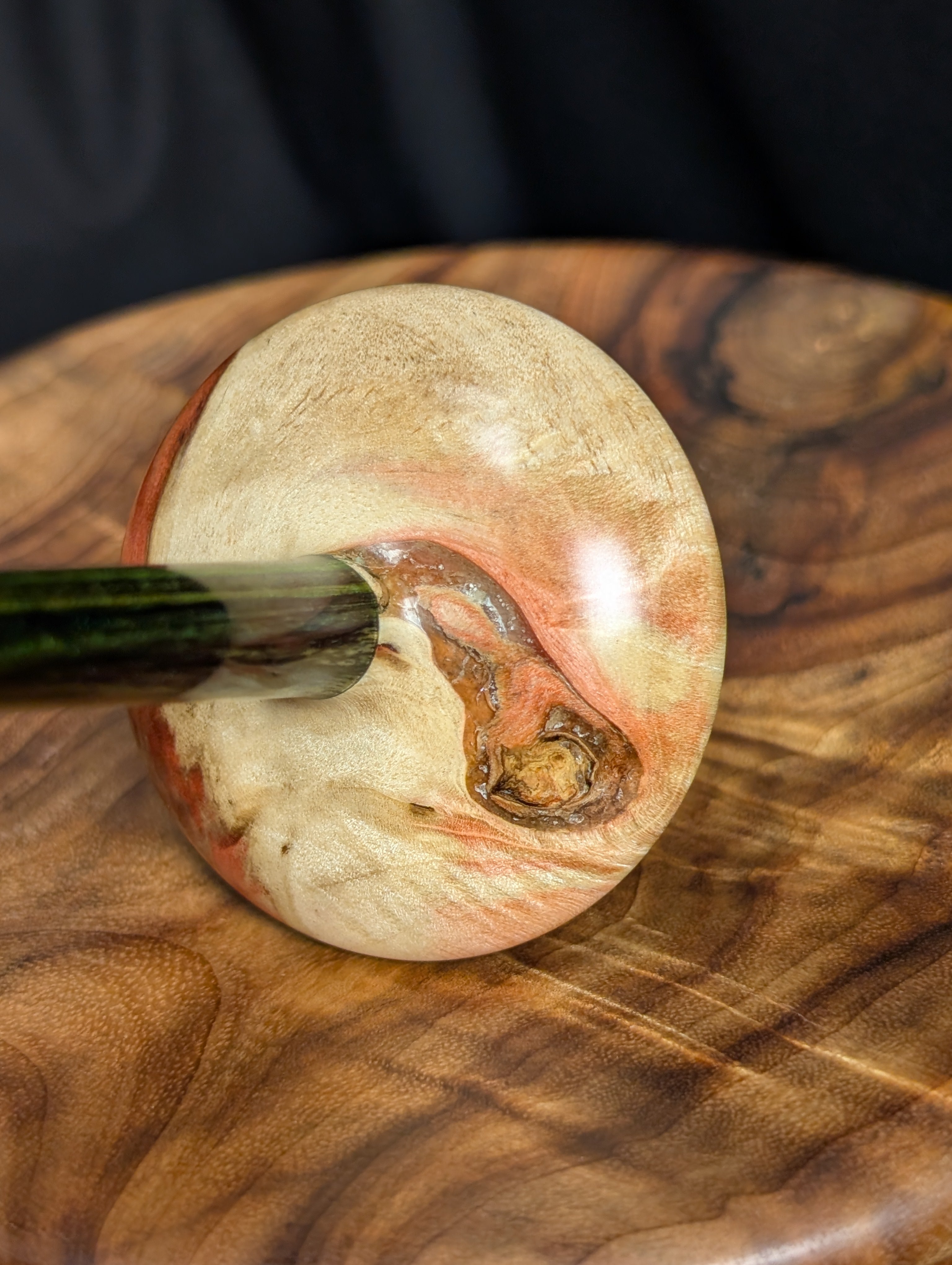 Flame Box Elder Tibetan Support Spindle