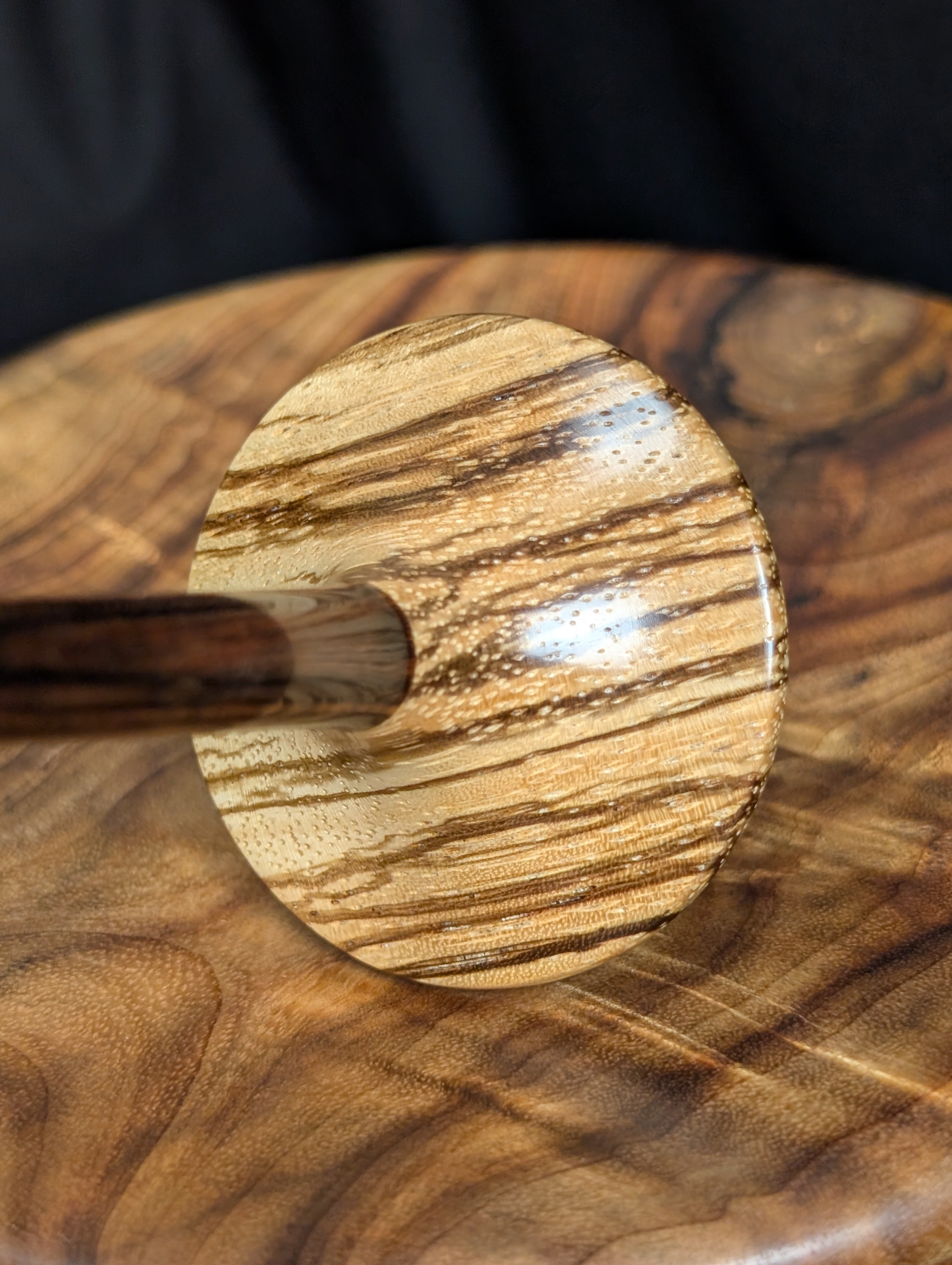 10" Zebrawood Tibetan Support Spindle