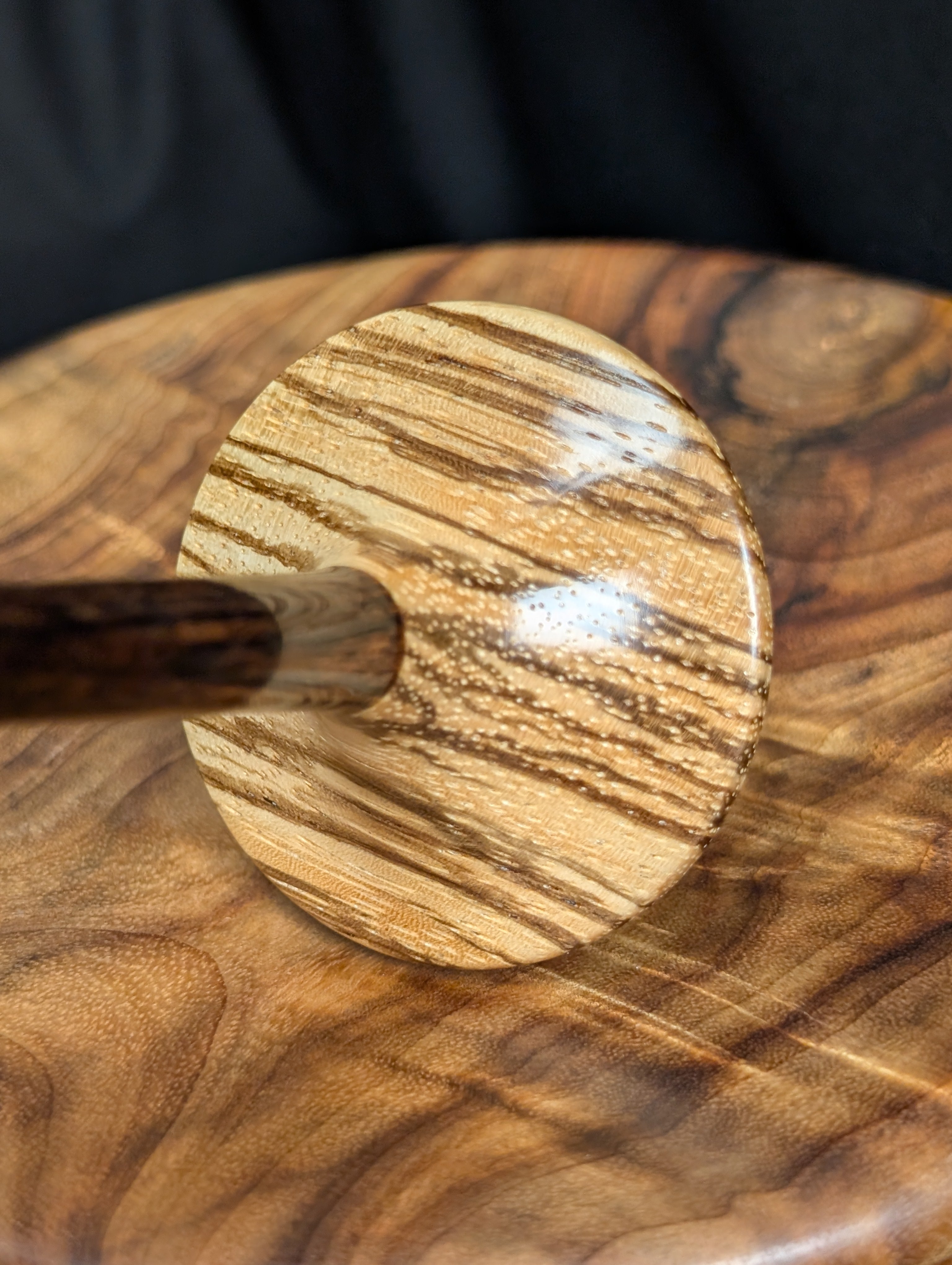 10" Zebrawood Tibetan Support Spindle