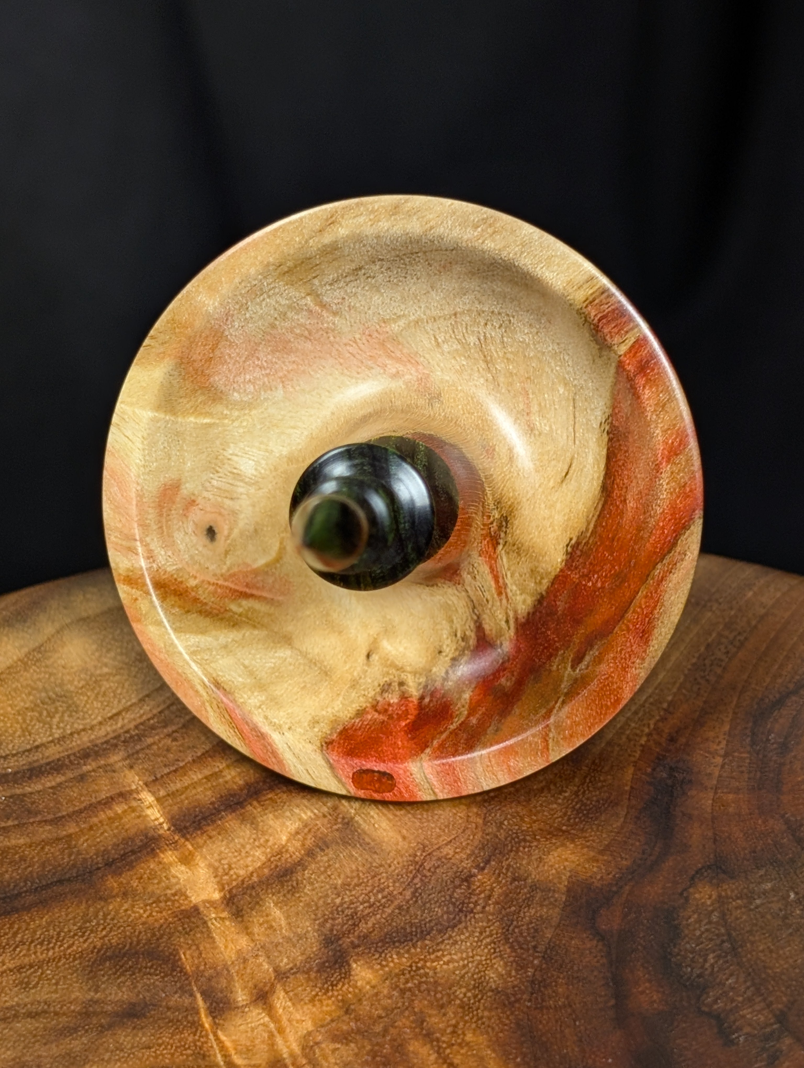 Flame Box Elder Tibetan Support Spindle