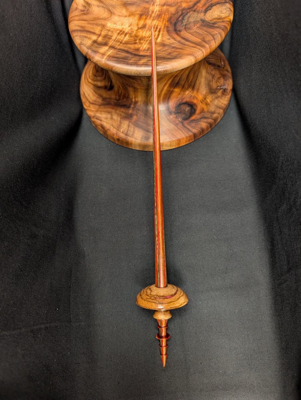 10" Zebrawood Mushroom Support Spindle