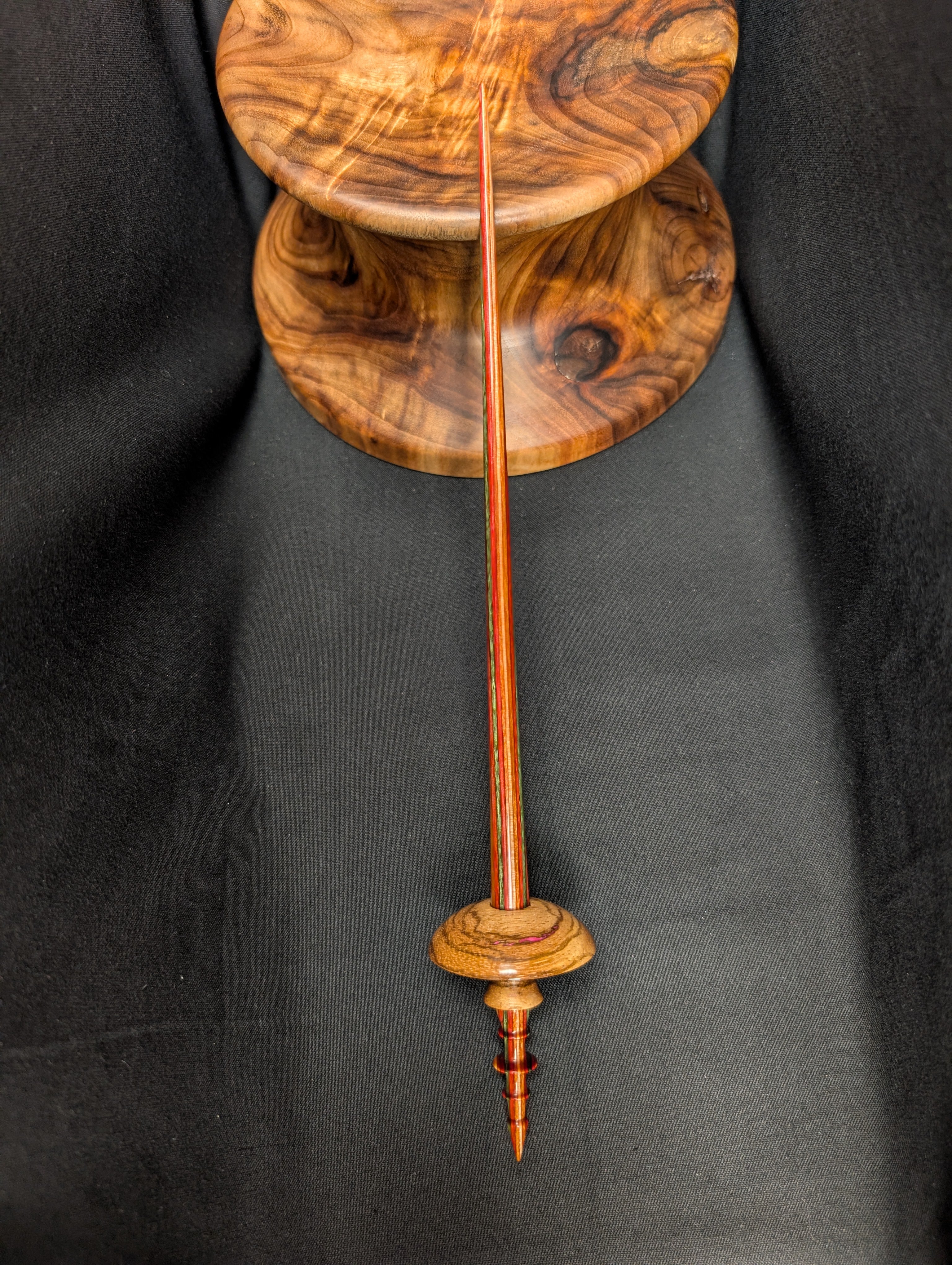 10" Zebrawood Mushroom Support Spindle