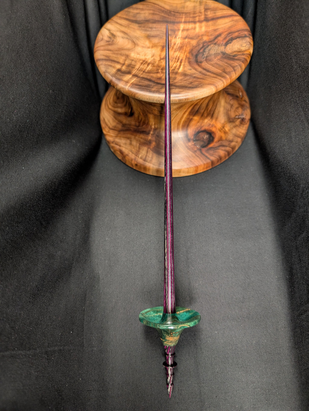 Mimba Burl "Funnel" Support Spindle