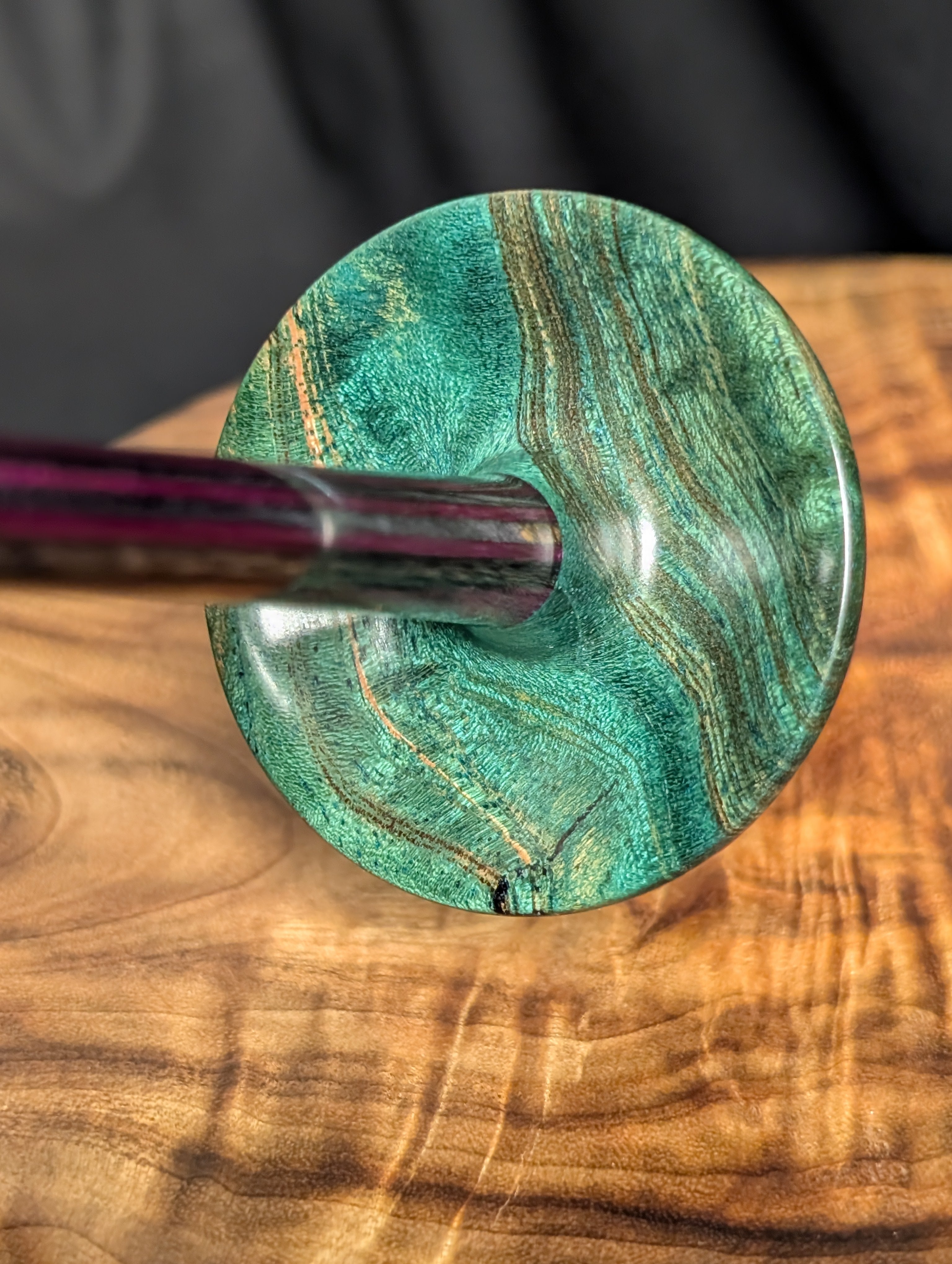 Mimba Burl "Funnel" Support Spindle