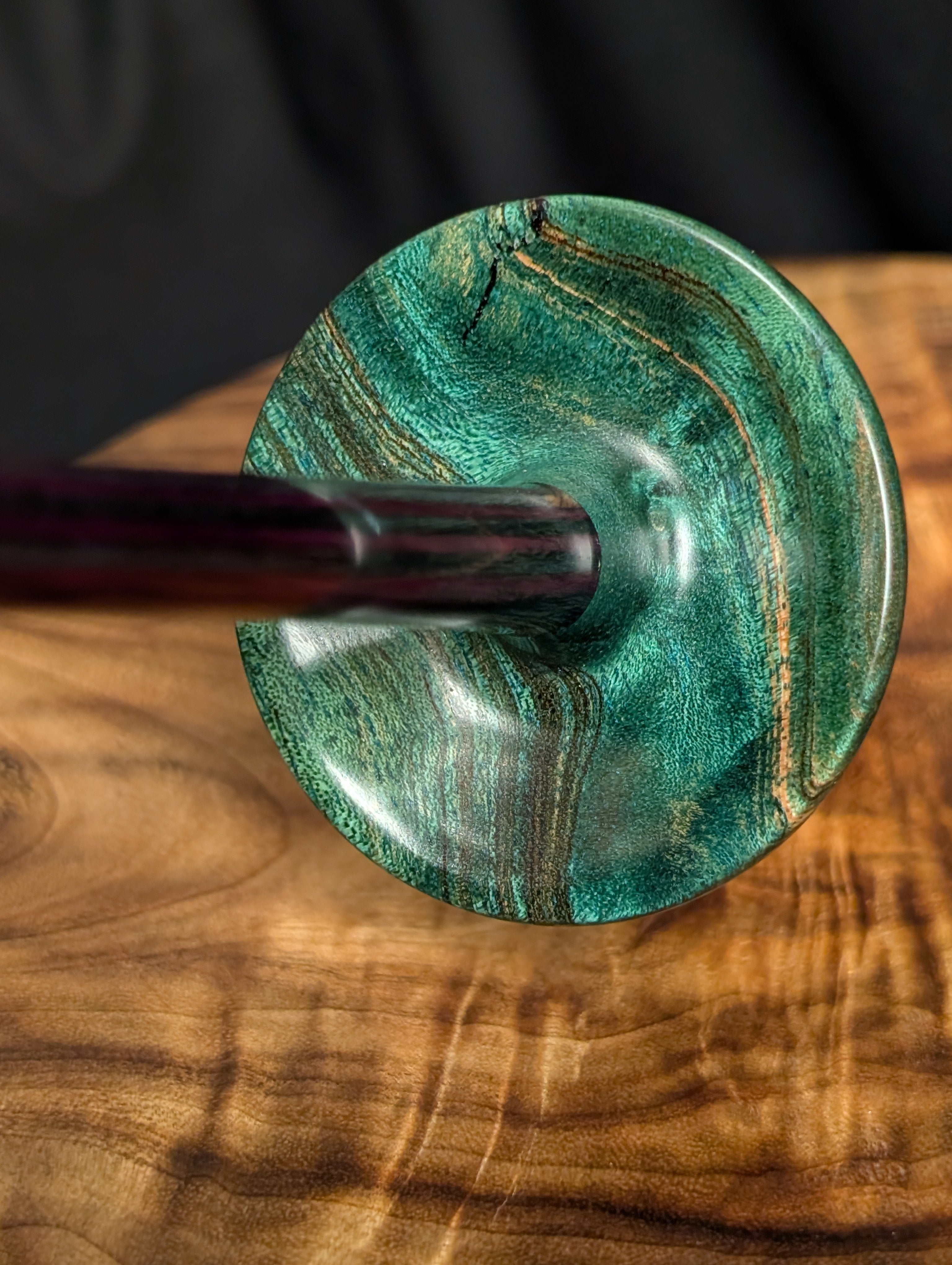 Mimba Burl "Funnel" Support Spindle