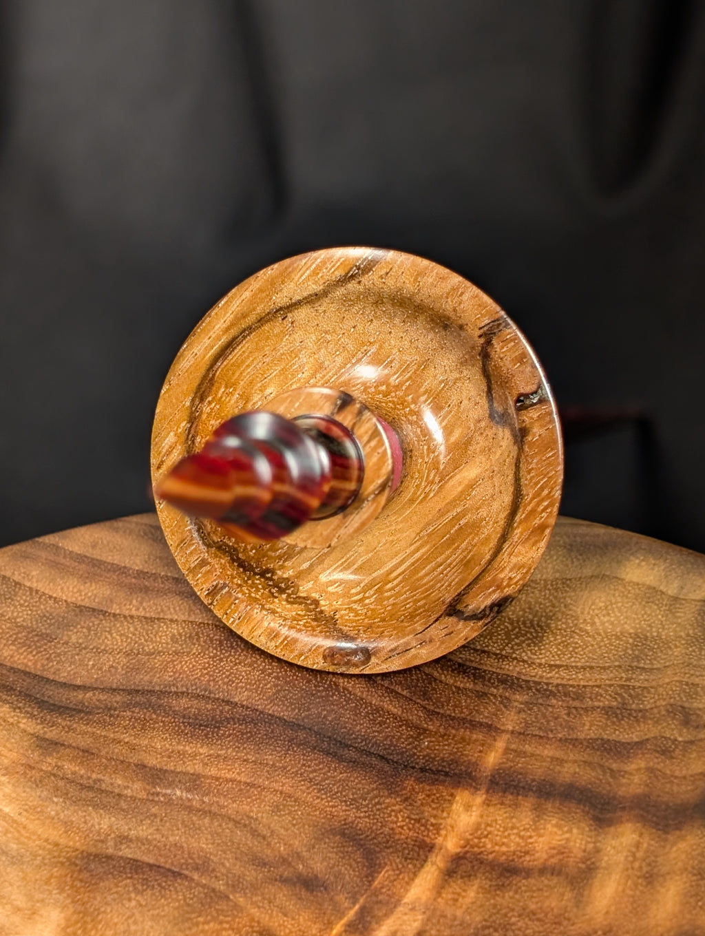 10" Zebrawood Mushroom Support Spindle