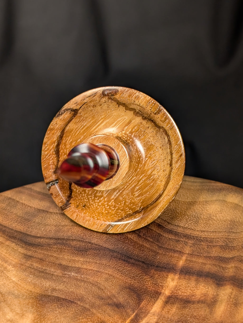 10" Zebrawood Mushroom Support Spindle