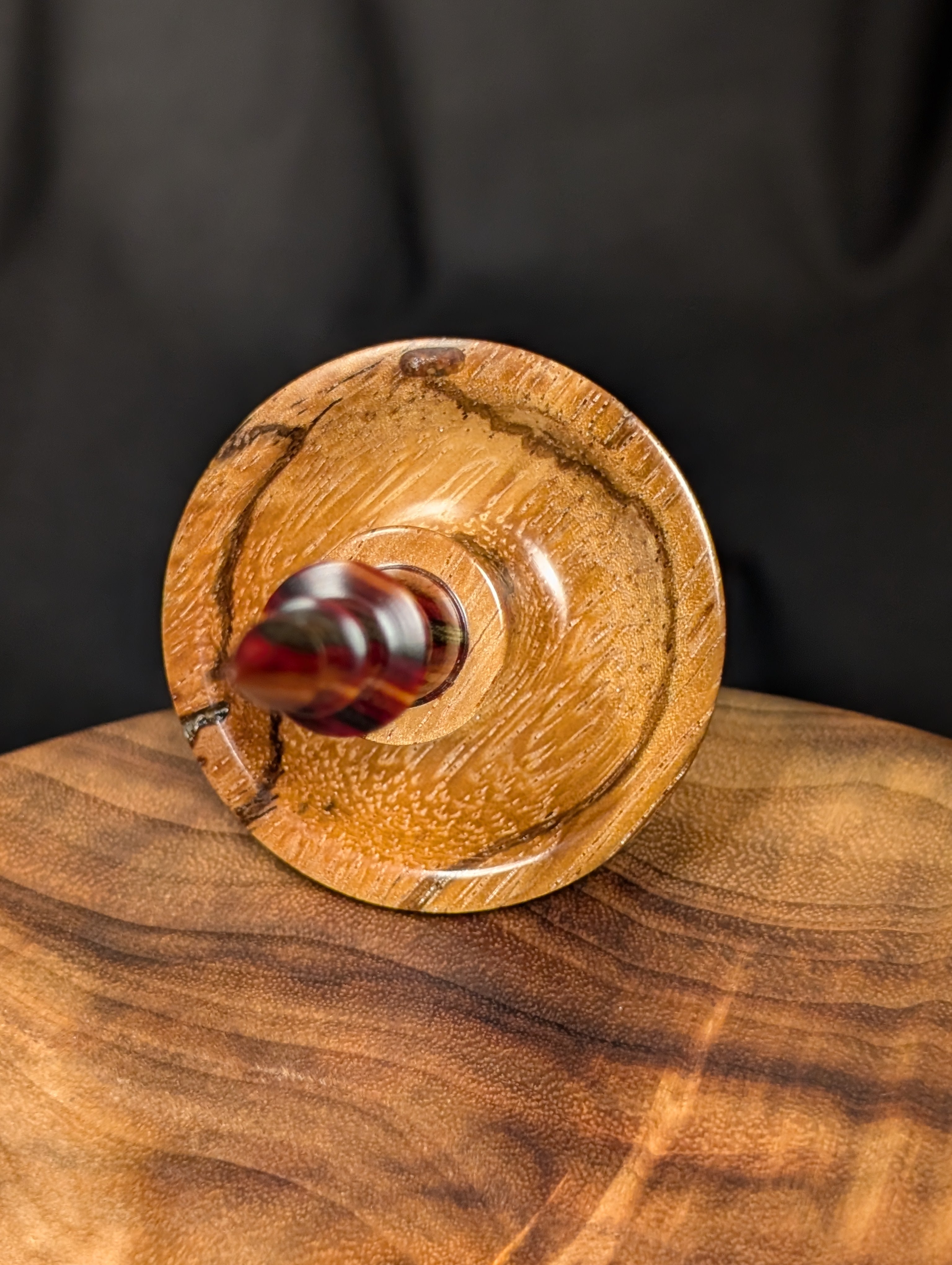 10" Zebrawood Mushroom Support Spindle