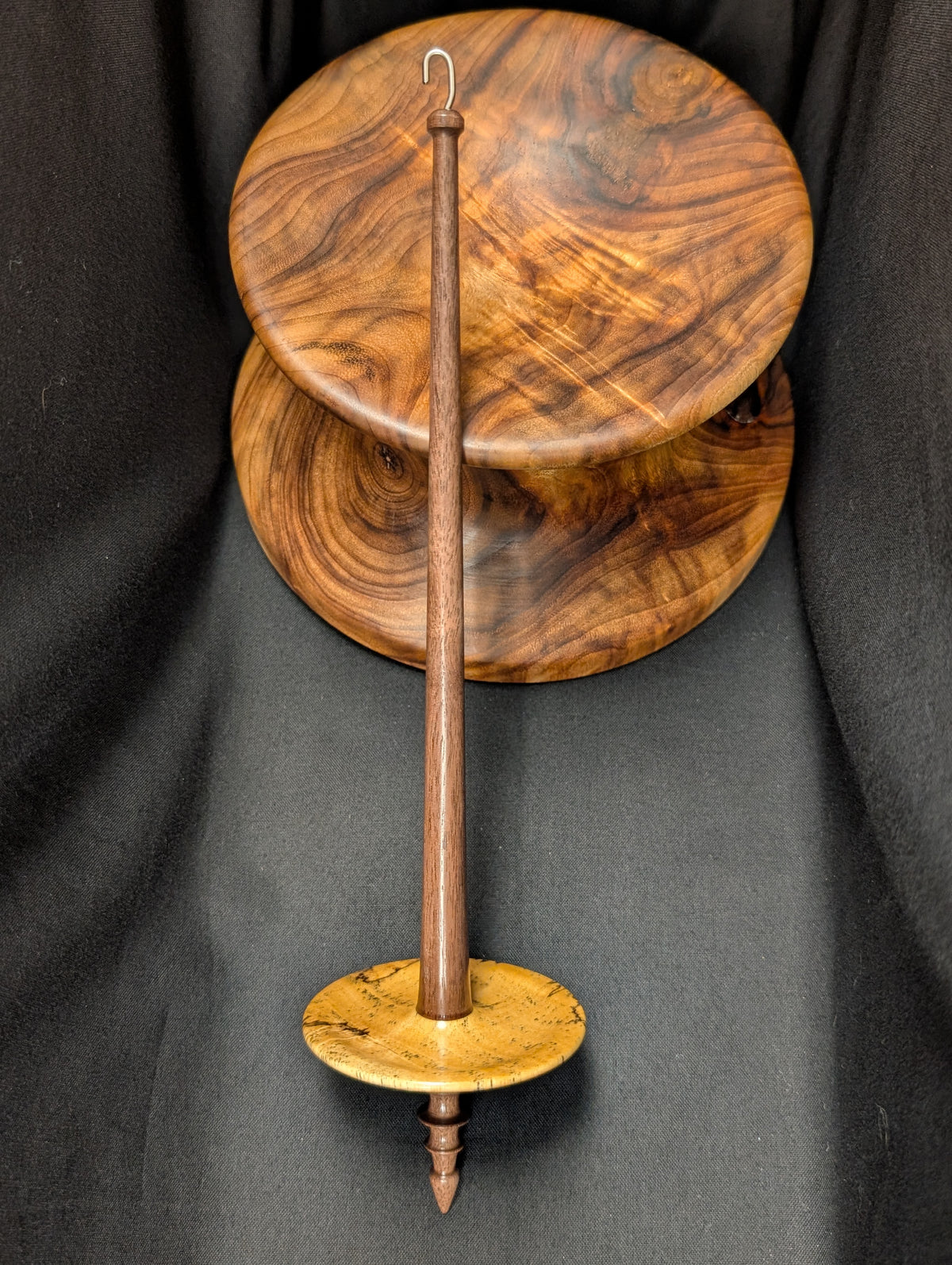 Spalted Tamarind Bottom Whorl Drop Spindle