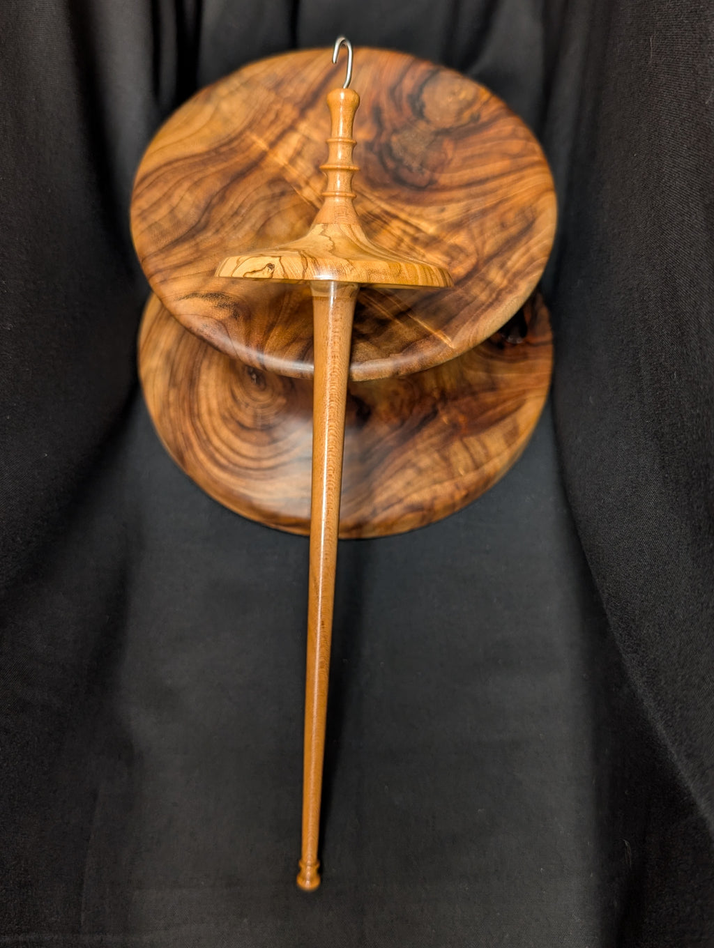 Olivewood Top Whorl Drop Spindle