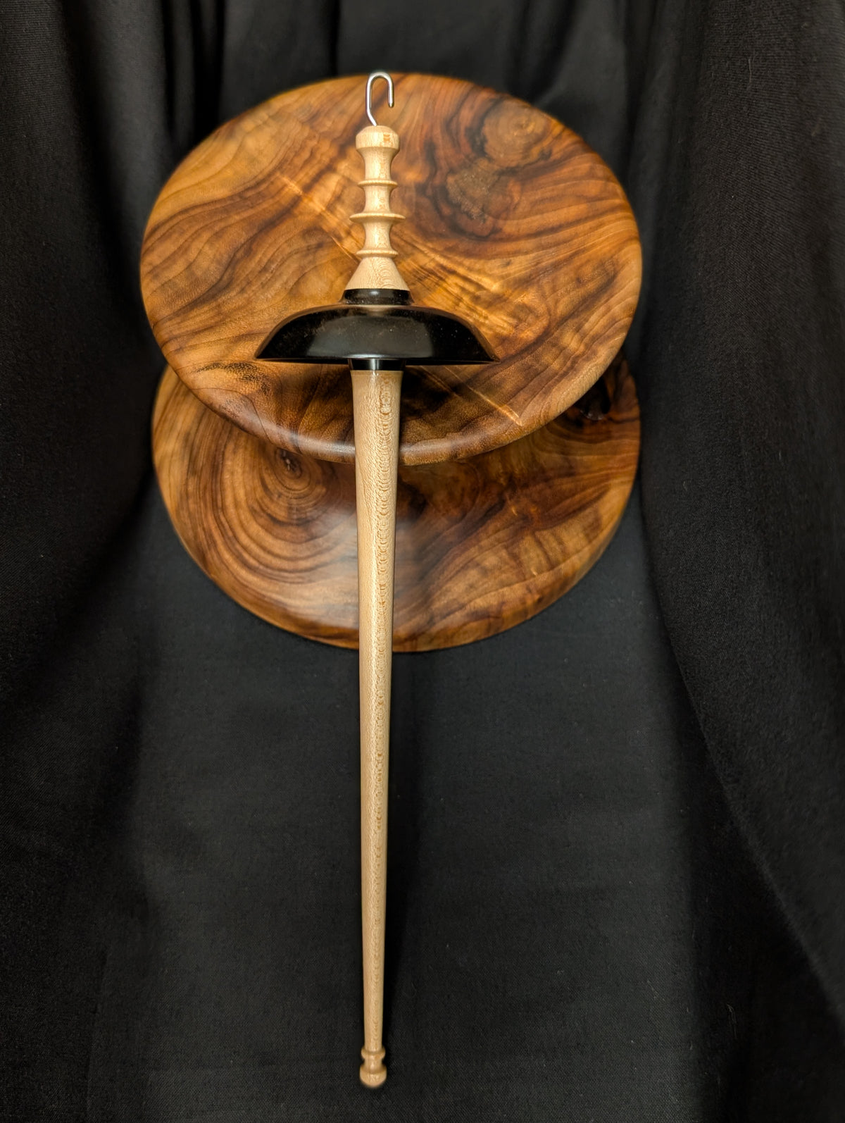 Gaboon Ebony Top Whorl Drop Spindle