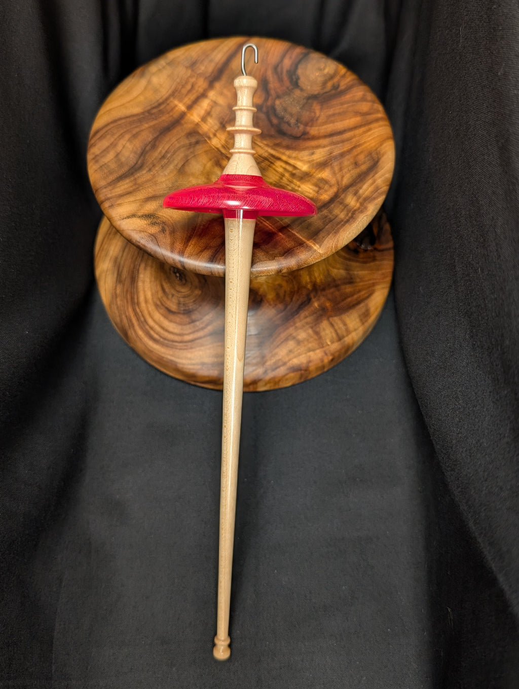 Maple (Pink) Top Whorl Drop Spindle