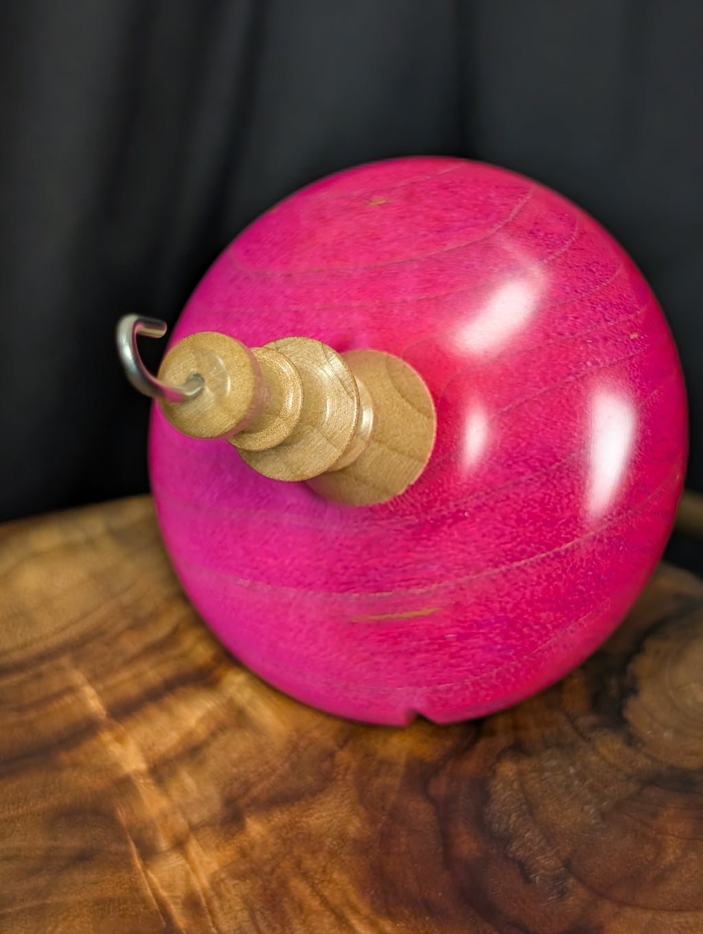 Maple (Pink) Top Whorl Drop Spindle