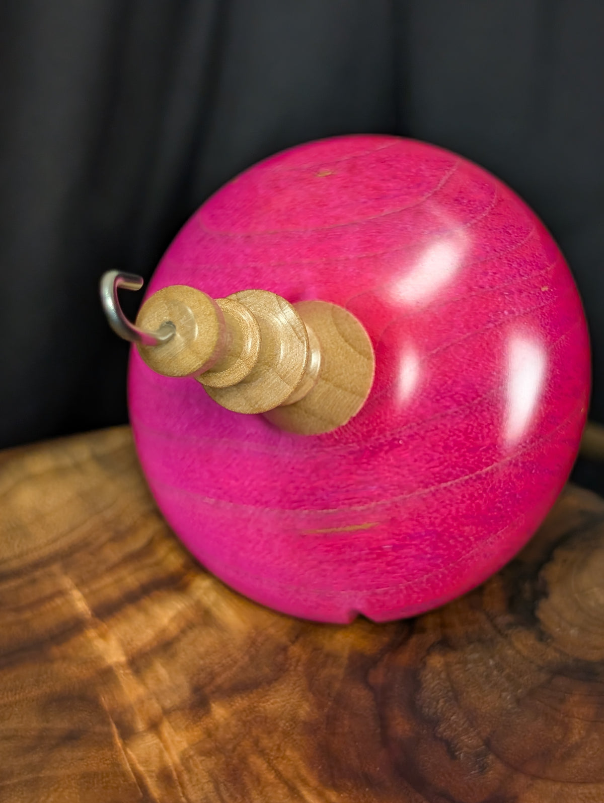 Maple (Pink) Top Whorl Drop Spindle