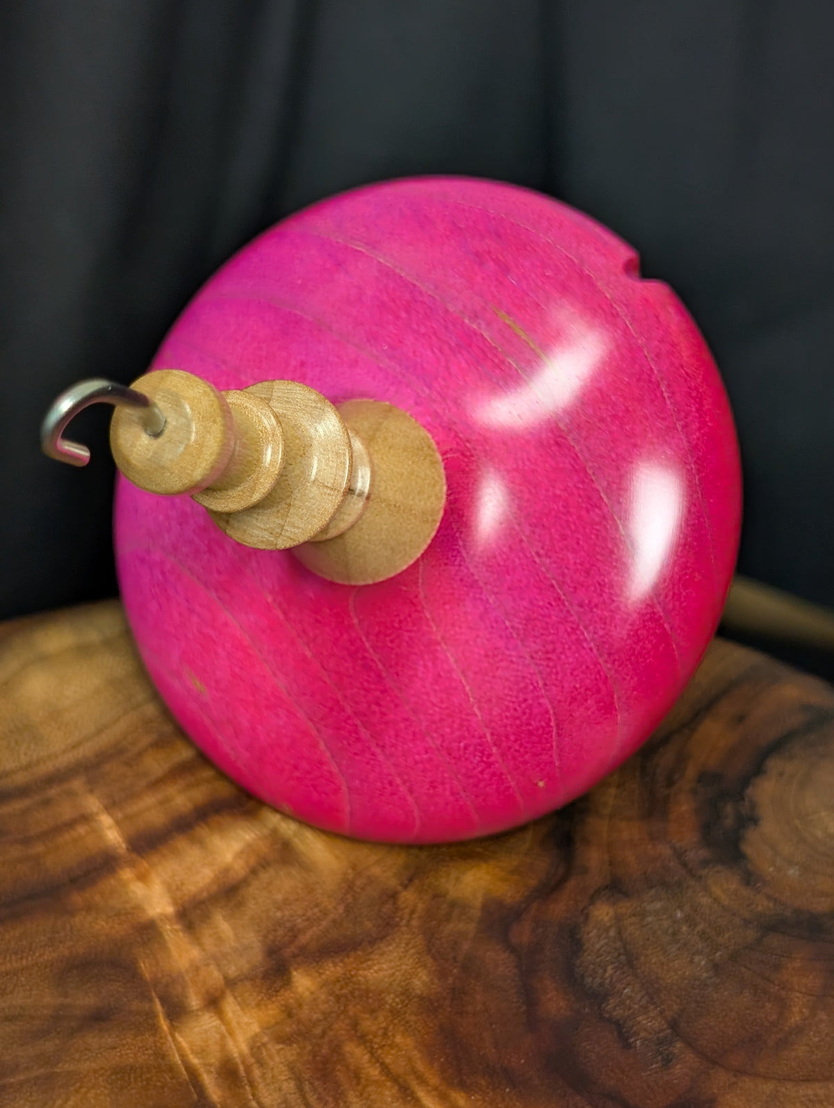Maple (Pink) Top Whorl Drop Spindle