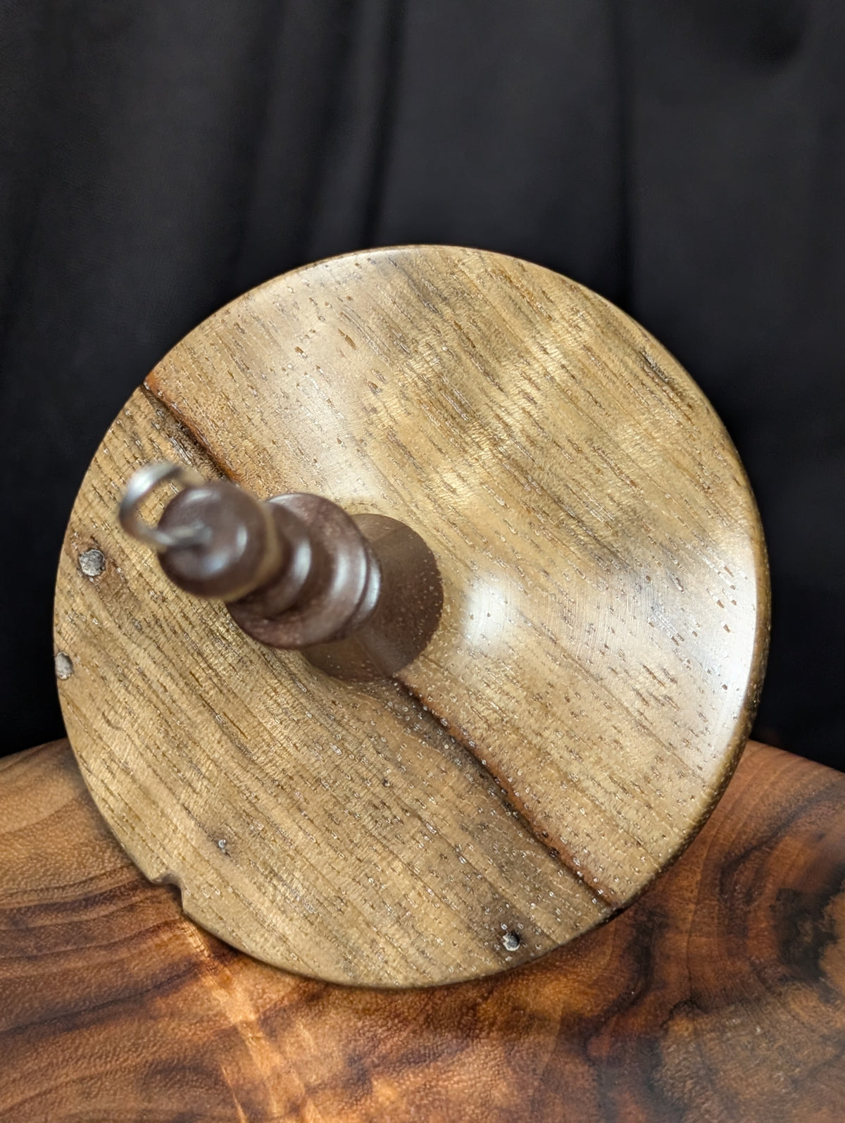Black Limba Top Whorl Drop Spindle