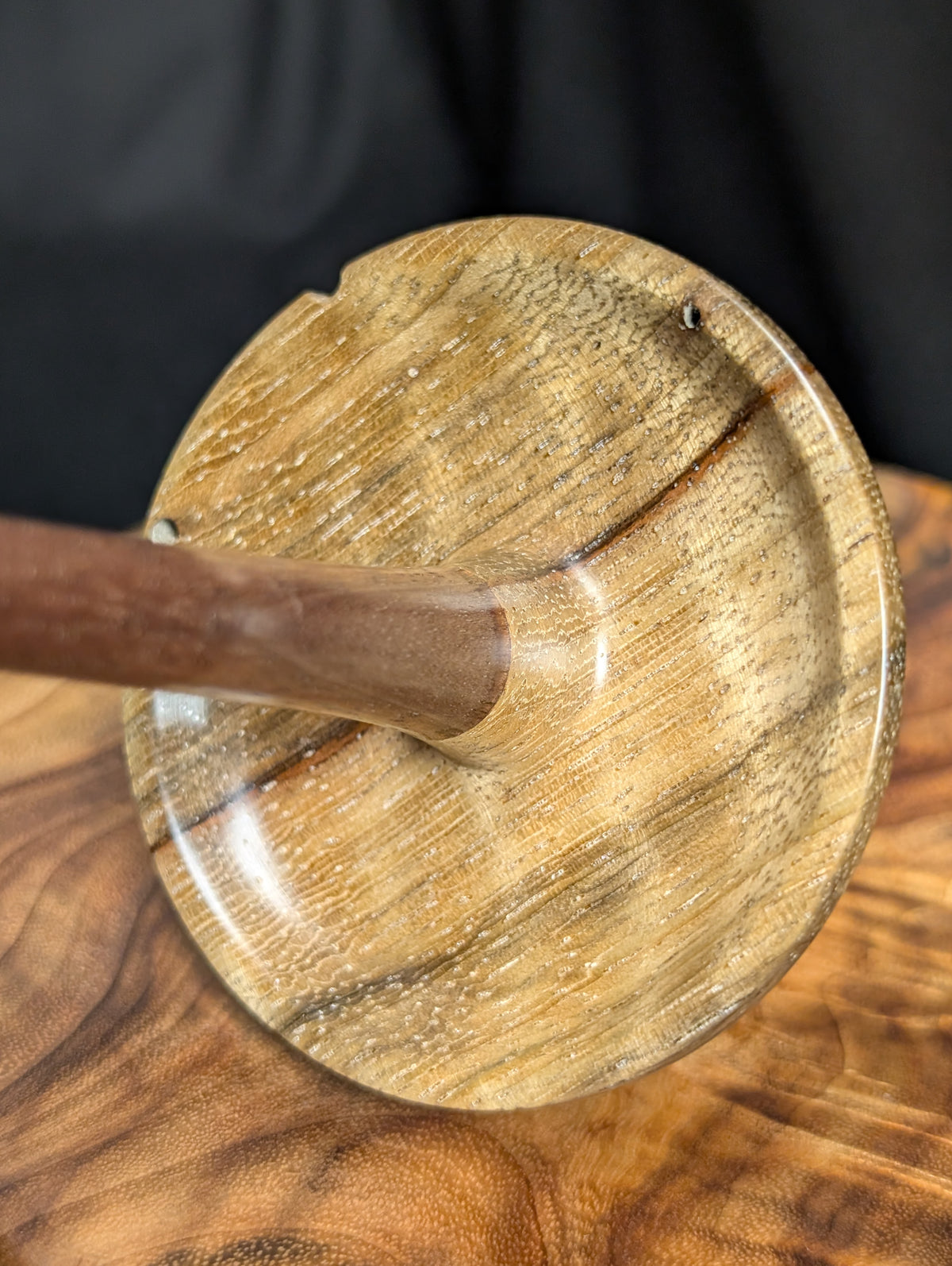 Black Limba Top Whorl Drop Spindle