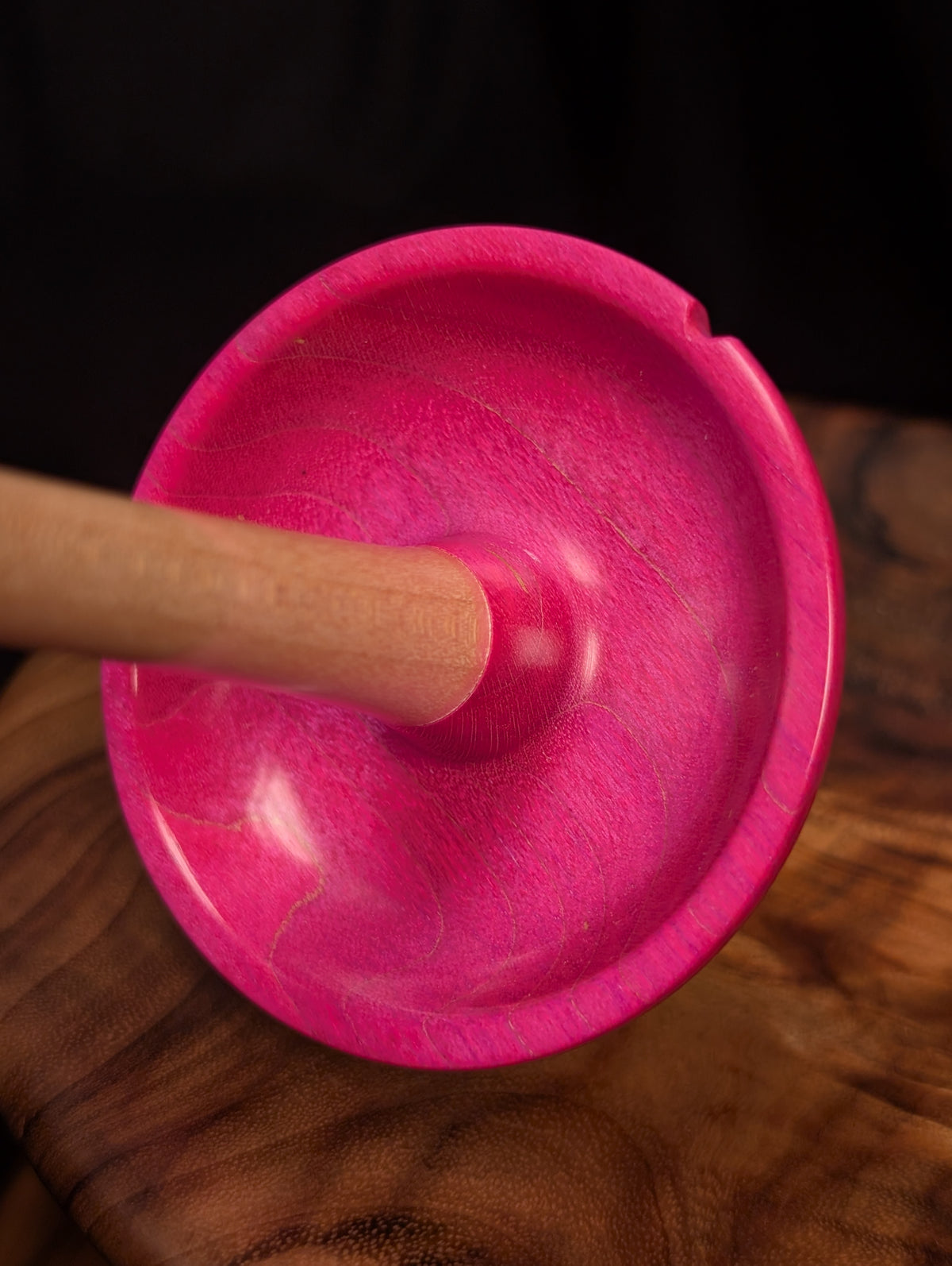Maple (Pink) Top Whorl Drop Spindle
