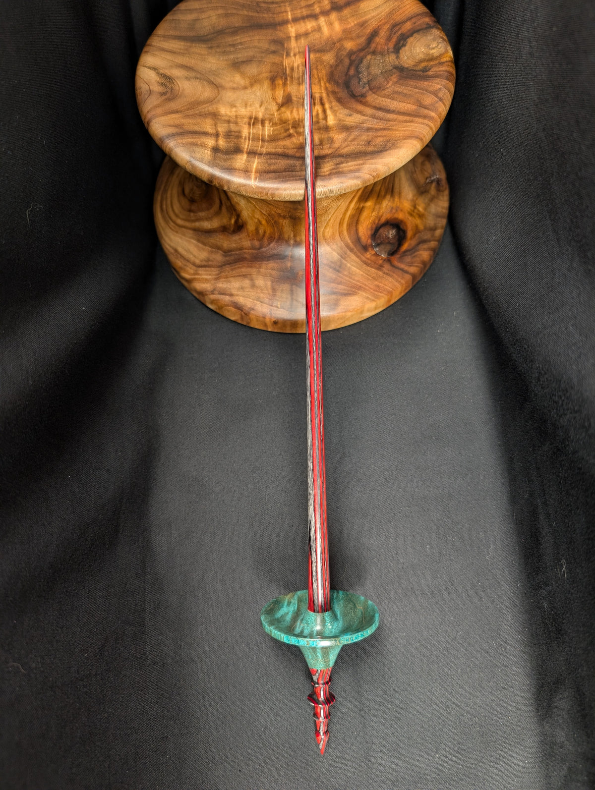 Quilted Maple "Funnel" Support Spindle