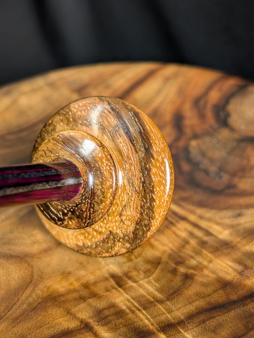 Zebrawood Tibeadan Support Spindle