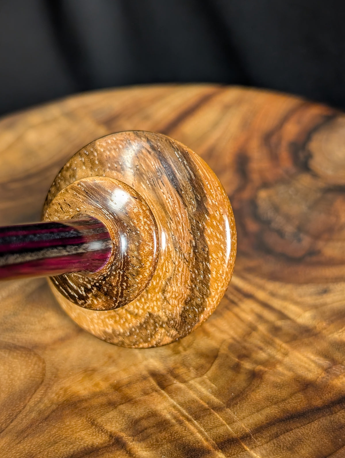 Zebrawood Tibeadan Support Spindle