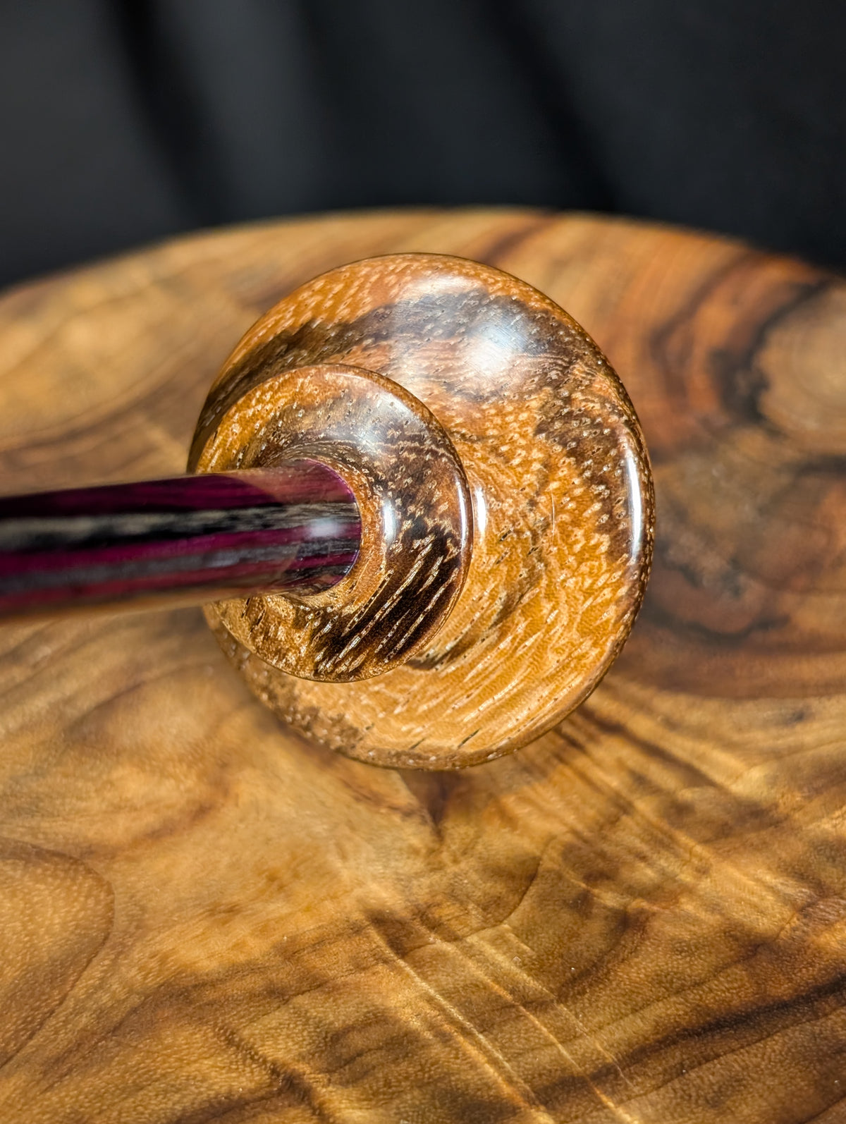 Zebrawood Tibeadan Support Spindle
