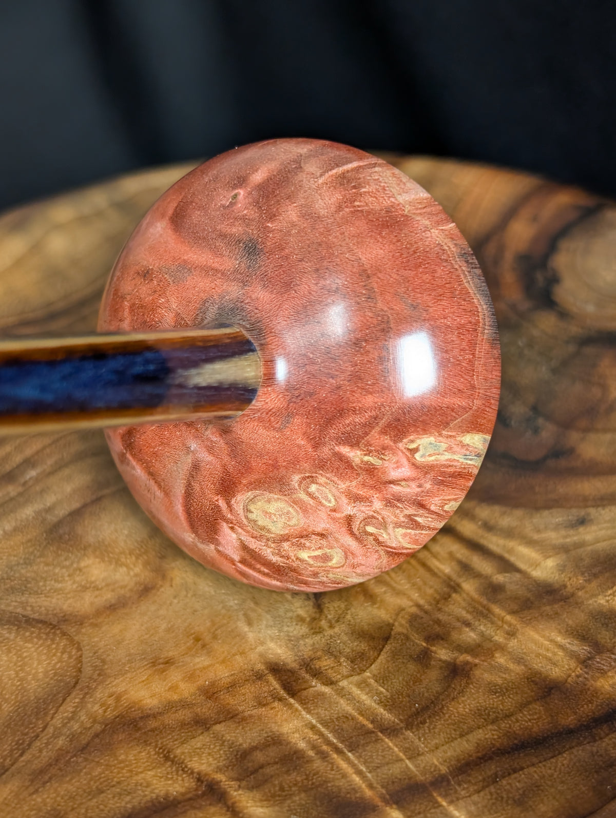 Fiddleback Maple Burl Tibetan Support Spindle