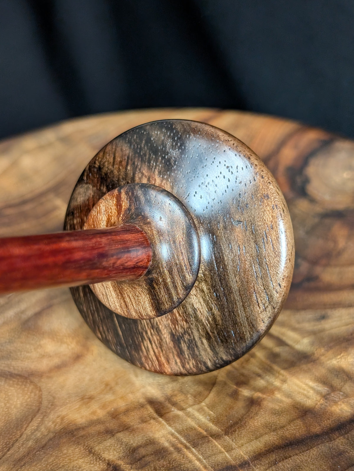 Macassar Ebony Tibeadan Support Spindle