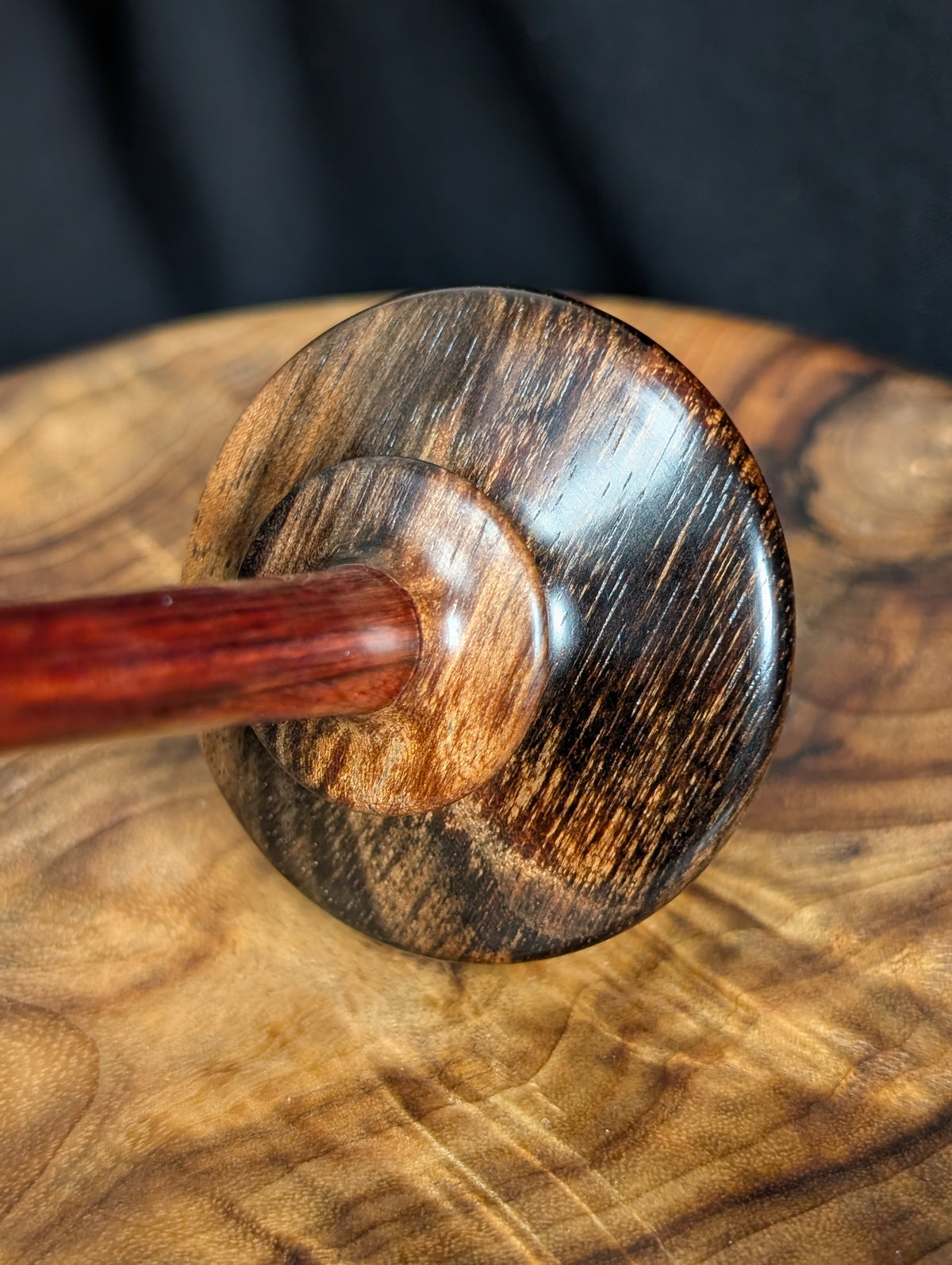 Macassar Ebony Tibeadan Support Spindle