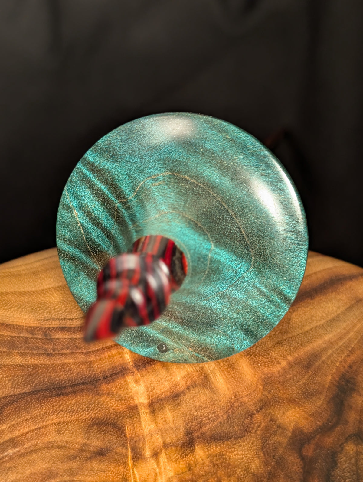Quilted Maple "Funnel" Support Spindle